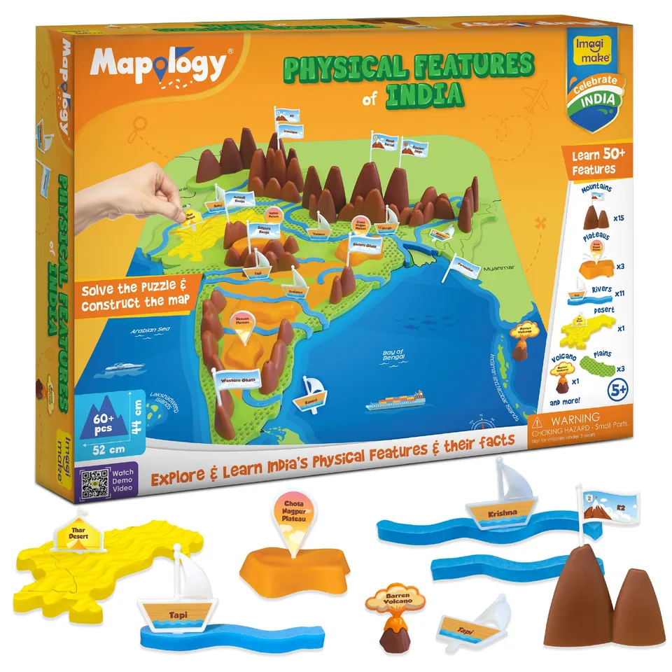 Imagimake Mapology Physical Features India puzzle harta 5+ ani
