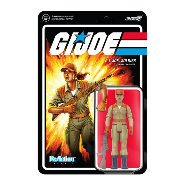 Super7 G.I. Joe ReAction Combat Engineer figurina ponytail tan