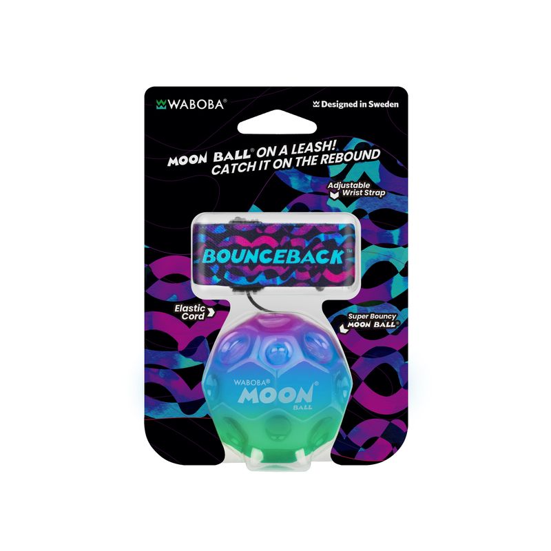 Waboba Gradient Bounceback minge elastic verde