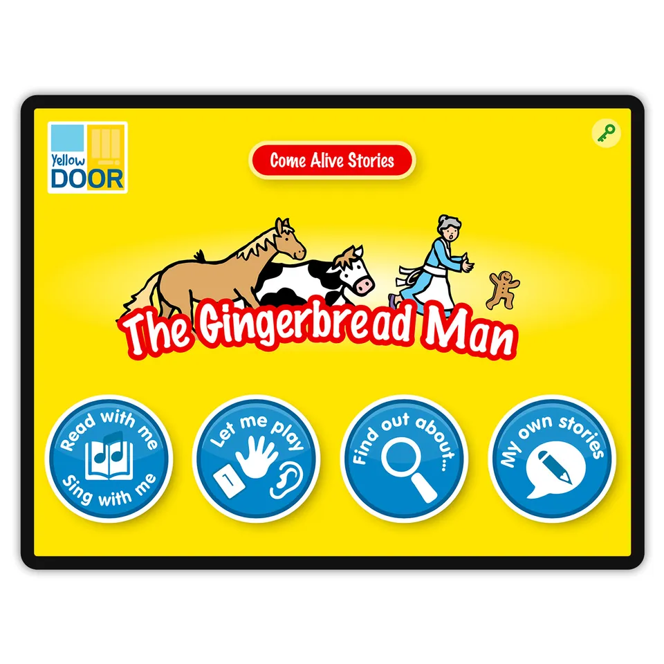 Yellow Door Gingerbread Man app poveste interactiva