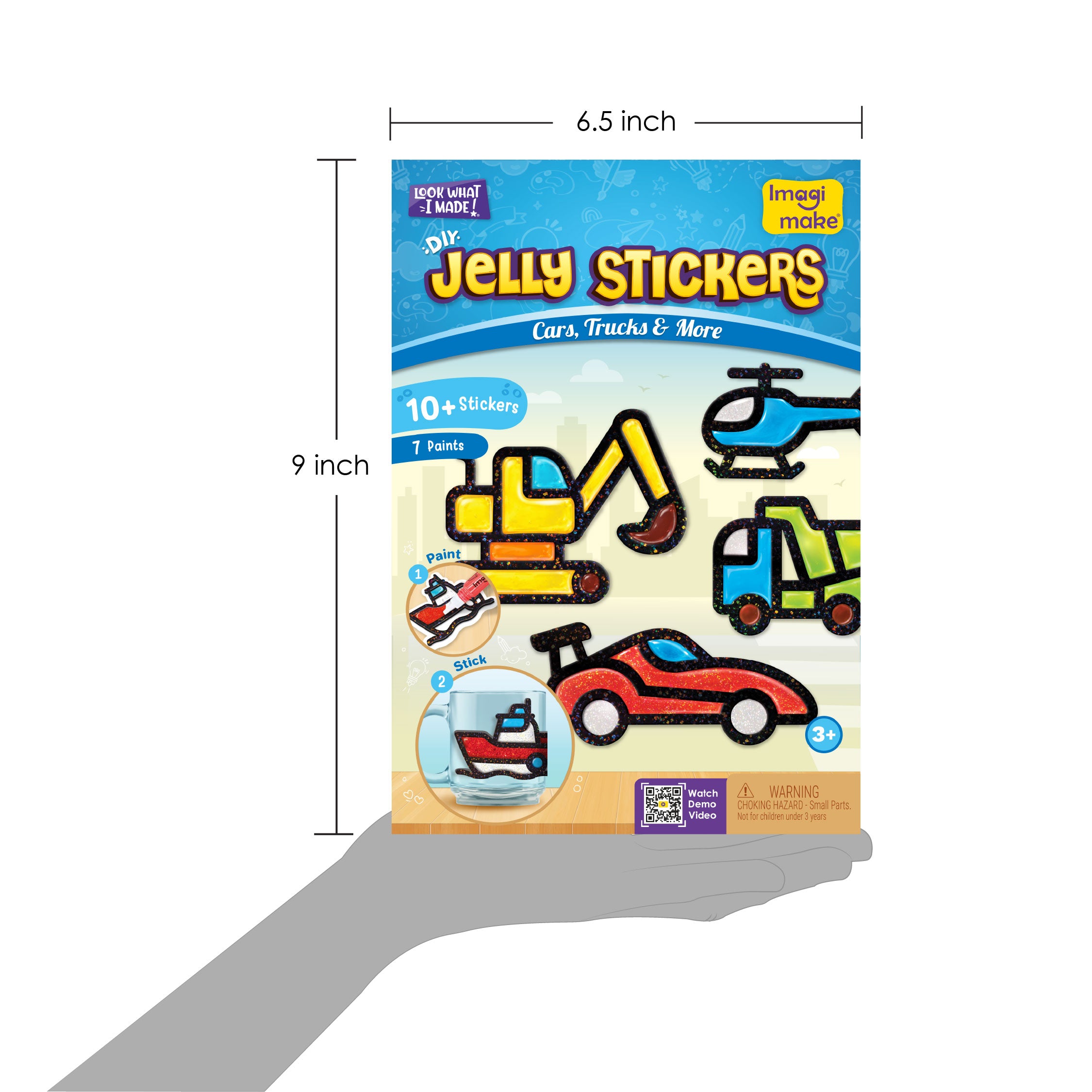 Imagimake Jelly Sticker Cars set stickere gel masini