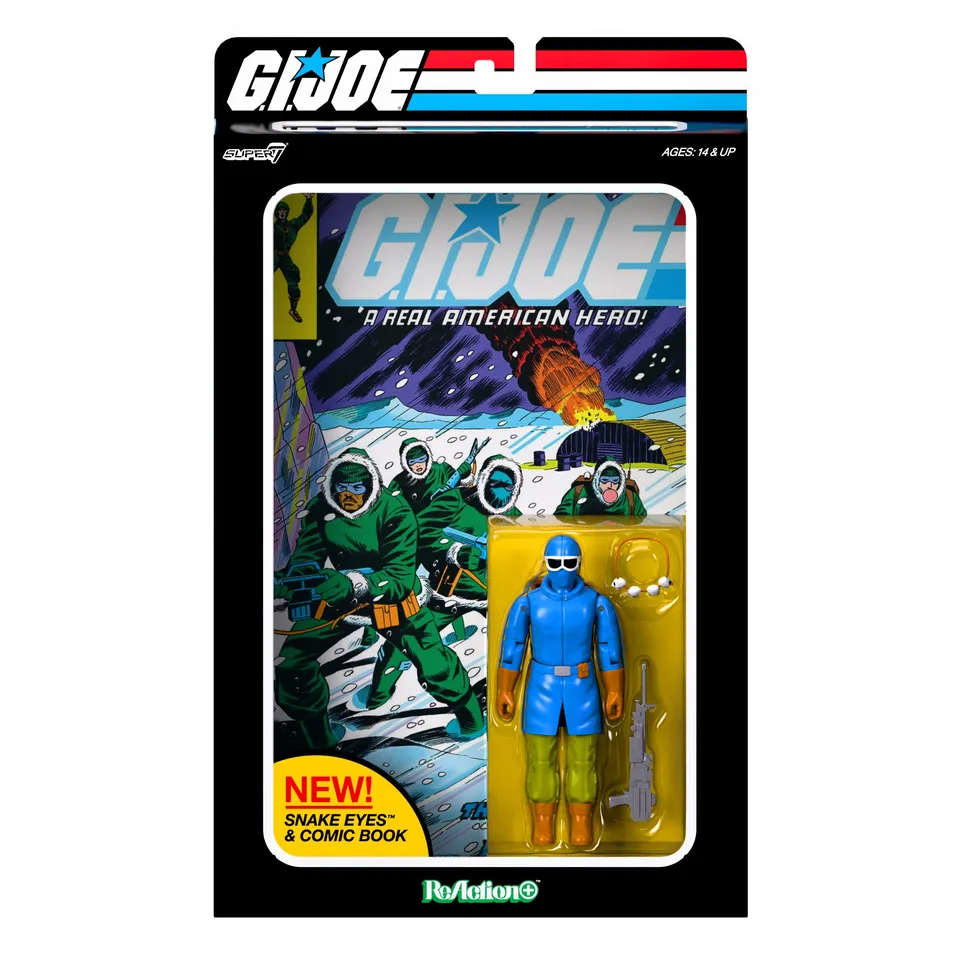 Super7 G.I. Joe Snake Eyes figurina cu revista nr. 2