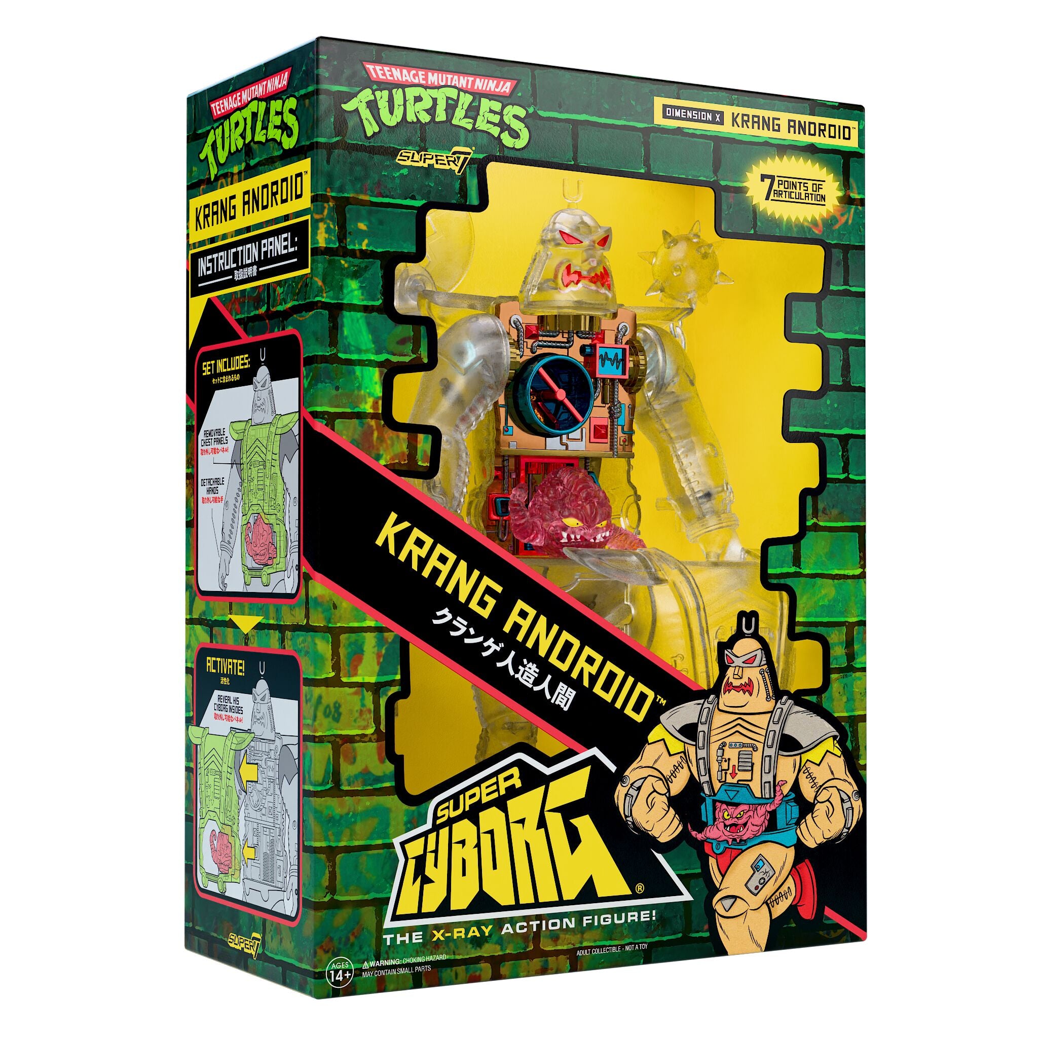 Super7 TMNT Krang Android figurină transparentă 28 cm