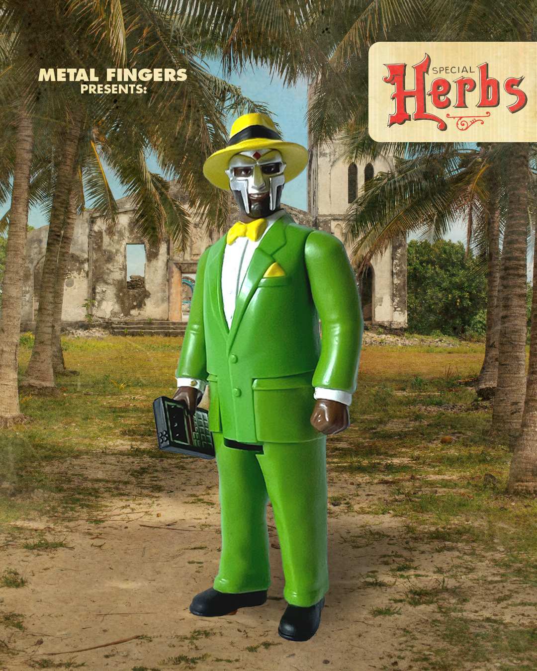 Super7 ReAction MF DOOM Special Herbs figurina 9,5 cm costum