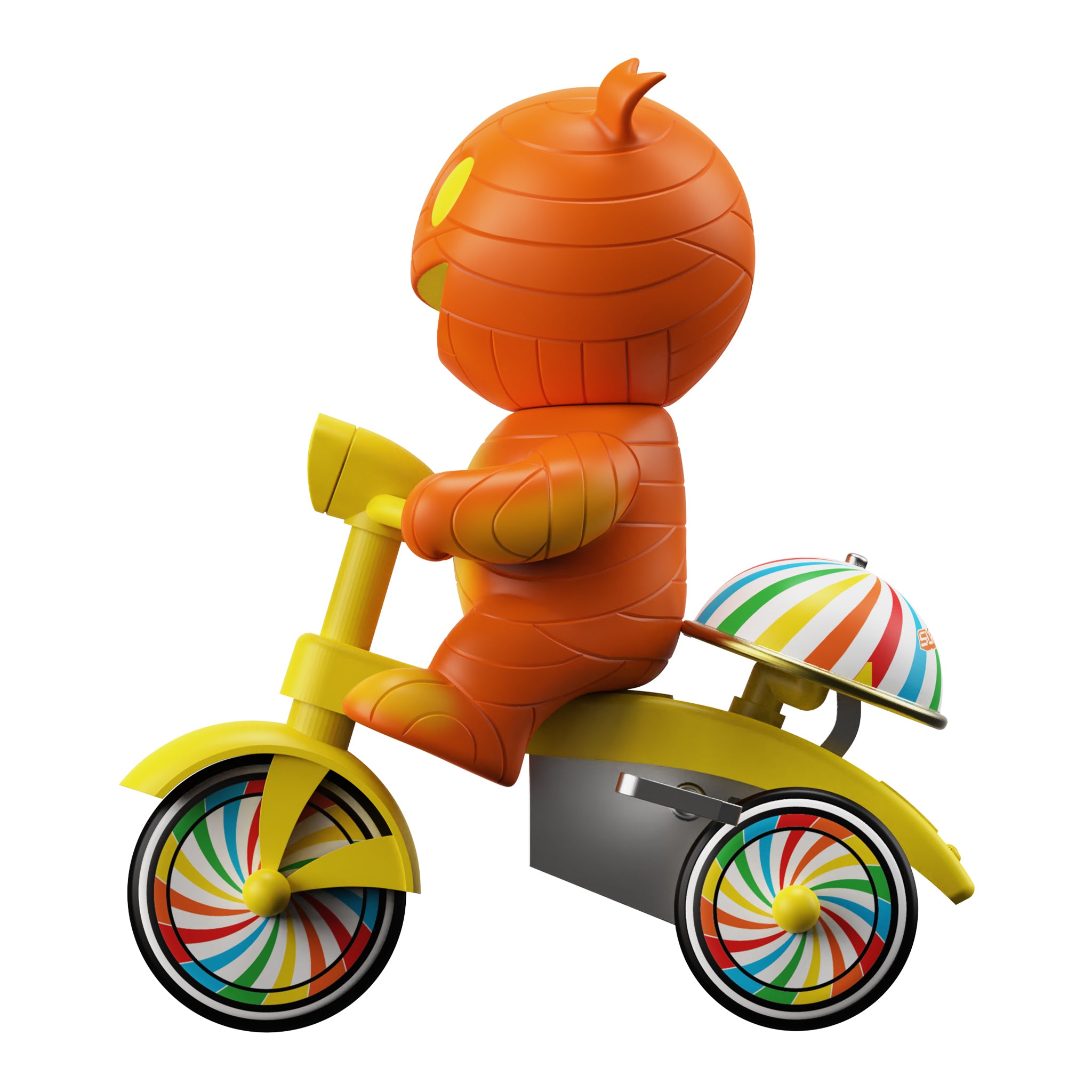 Super7 Super Cycles Mummy Boy figurina tricicla portocalie
