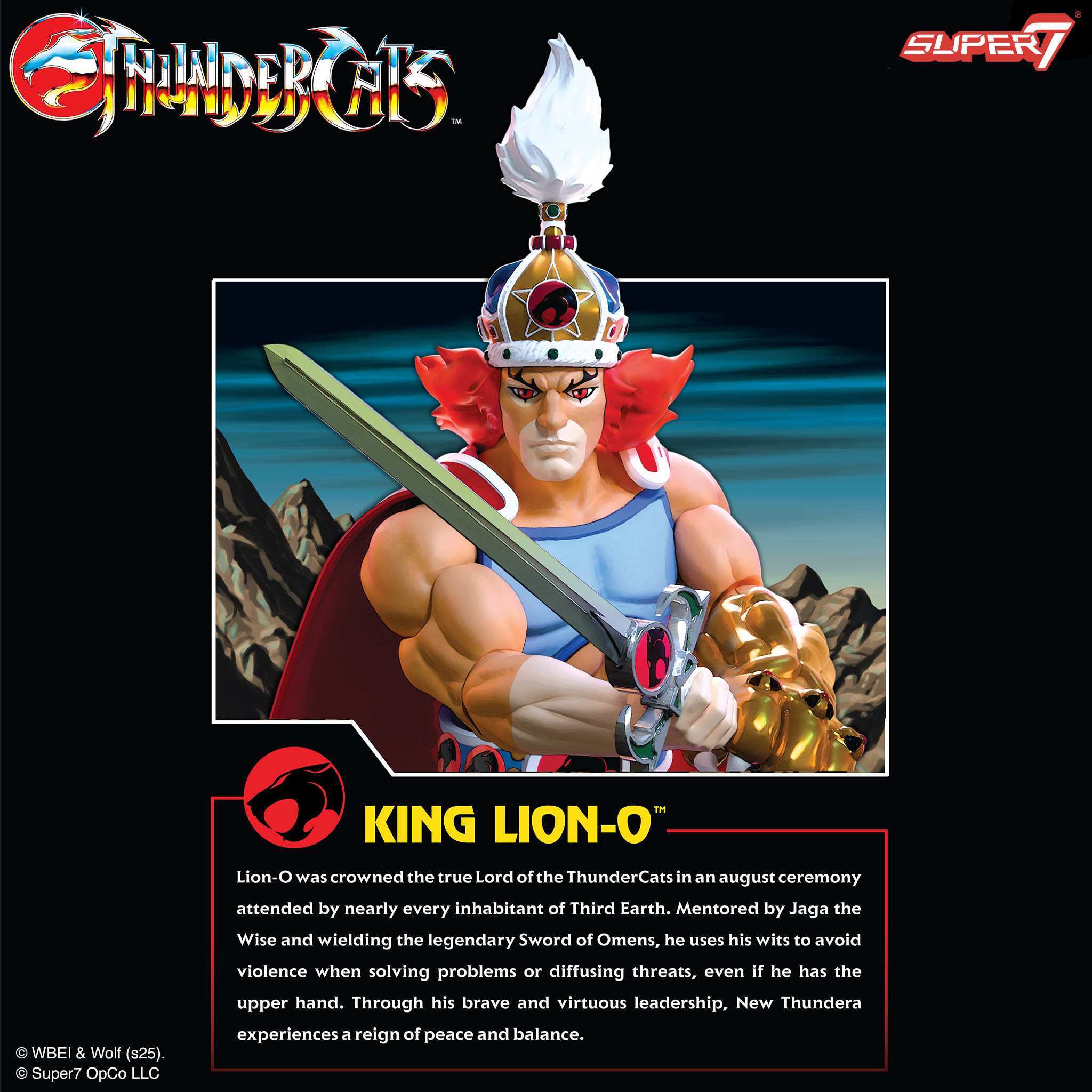 Super7 ThunderCats King Lion-O figurina 18cm mantie fosforescent