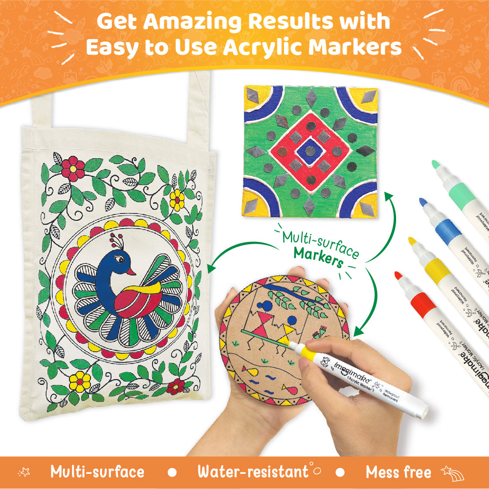Imagimake Indian Art Combo set pictura 32 proiecte 8-12 ani