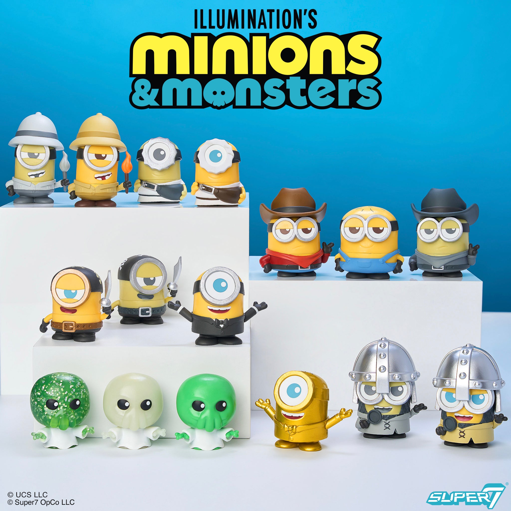 Super7 Minions Monsters FUN FUN MINI figurine set 9 blind box