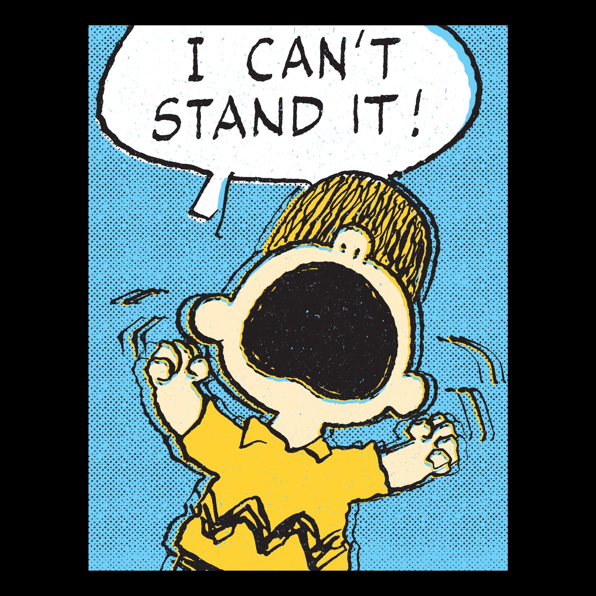 Super7 Peanuts Angry Charlie Brown tricou bumbac negru