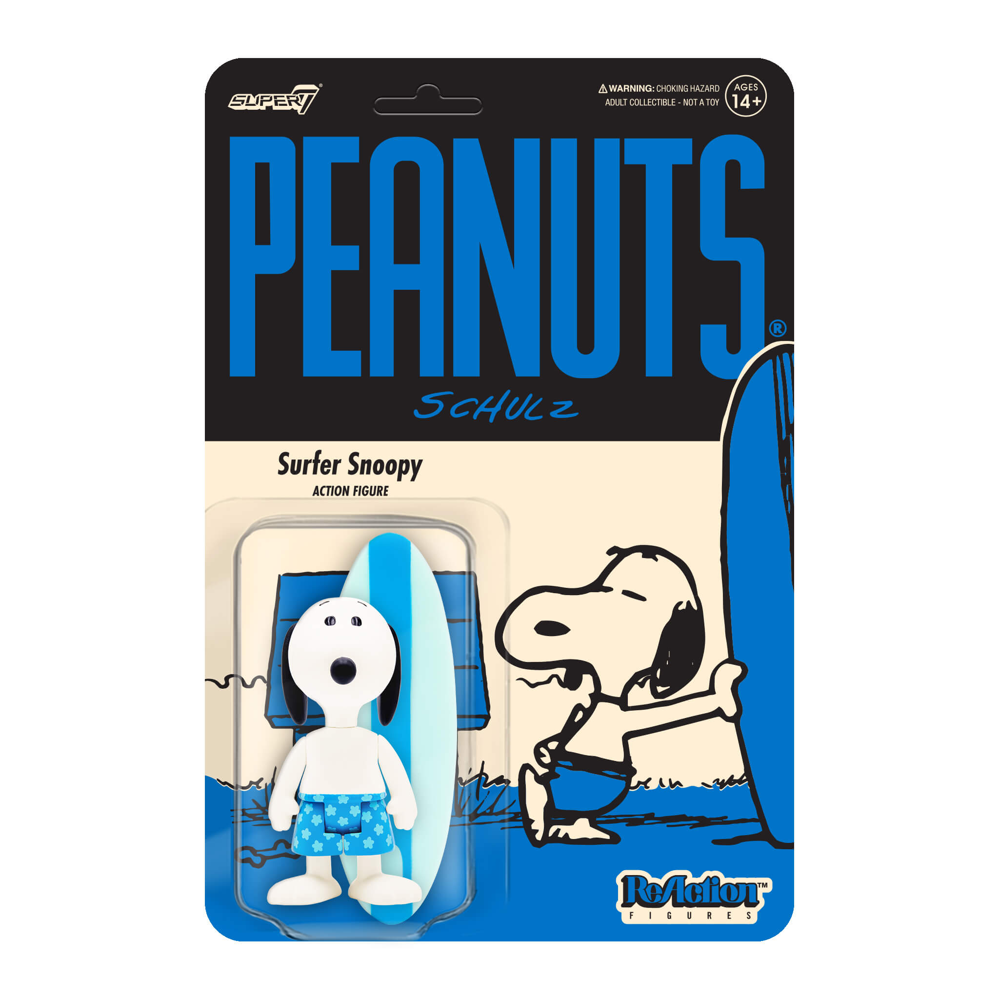 Super7 Peanuts ReAction Wave 5 set 6 figurine Snoopy