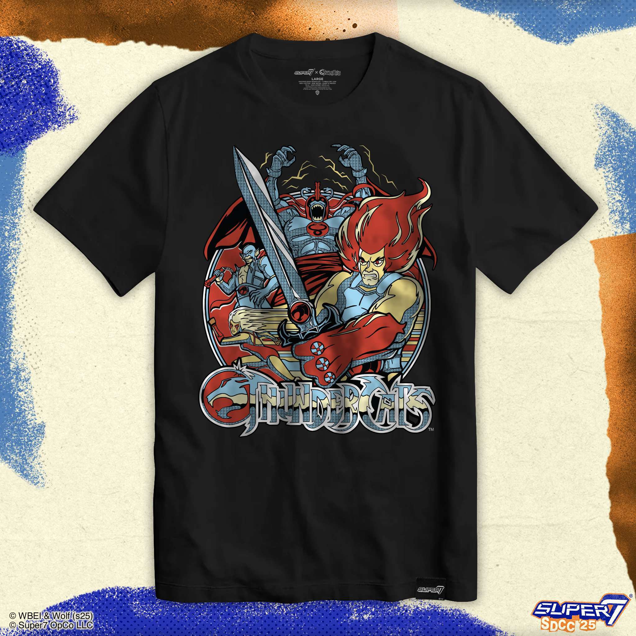Super7 ThunderCats Team tricou negru bumbac