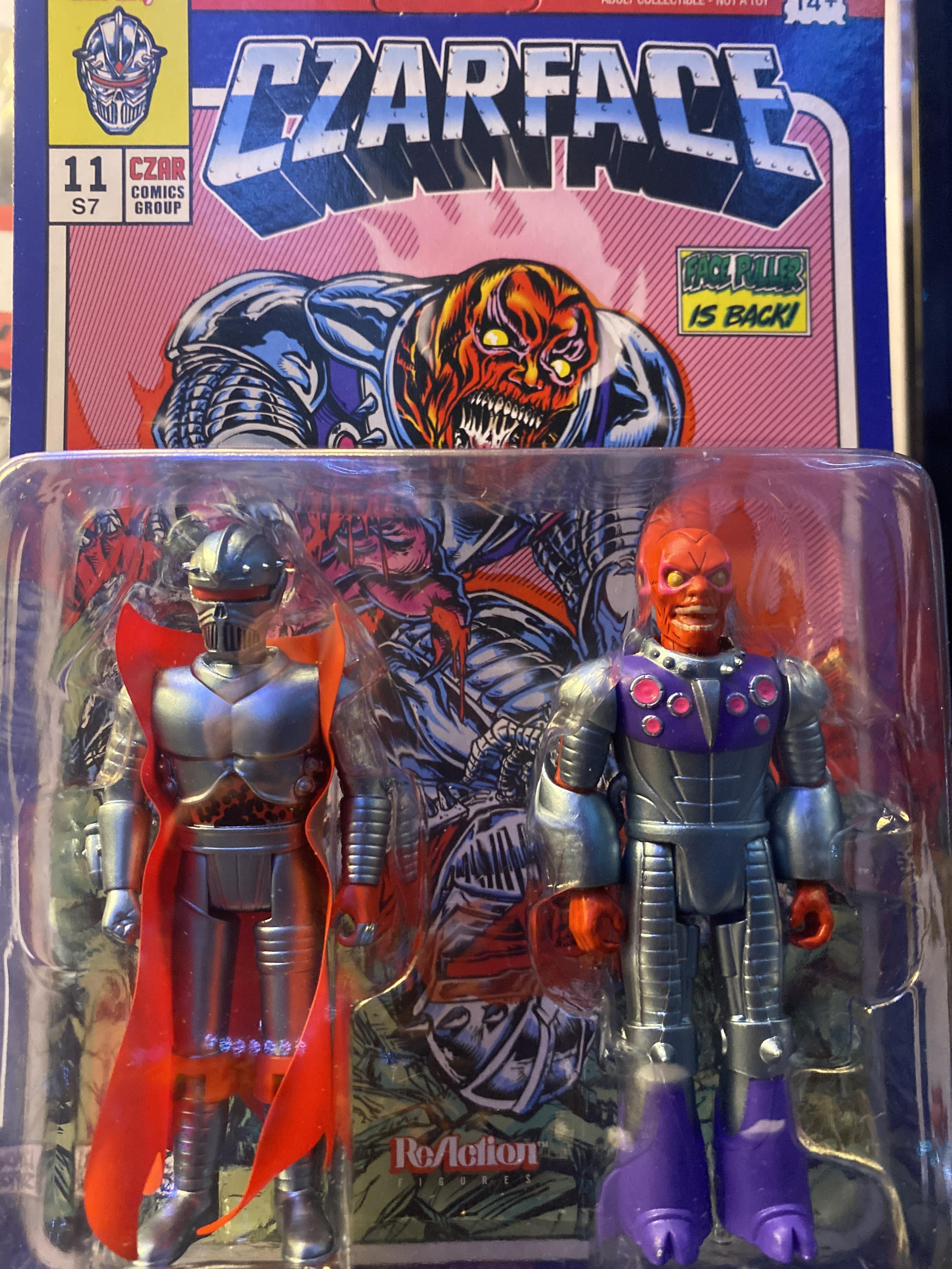 Super7 ReAction Czarface Frankie Pulitzer figurine set 2 buc metalizat