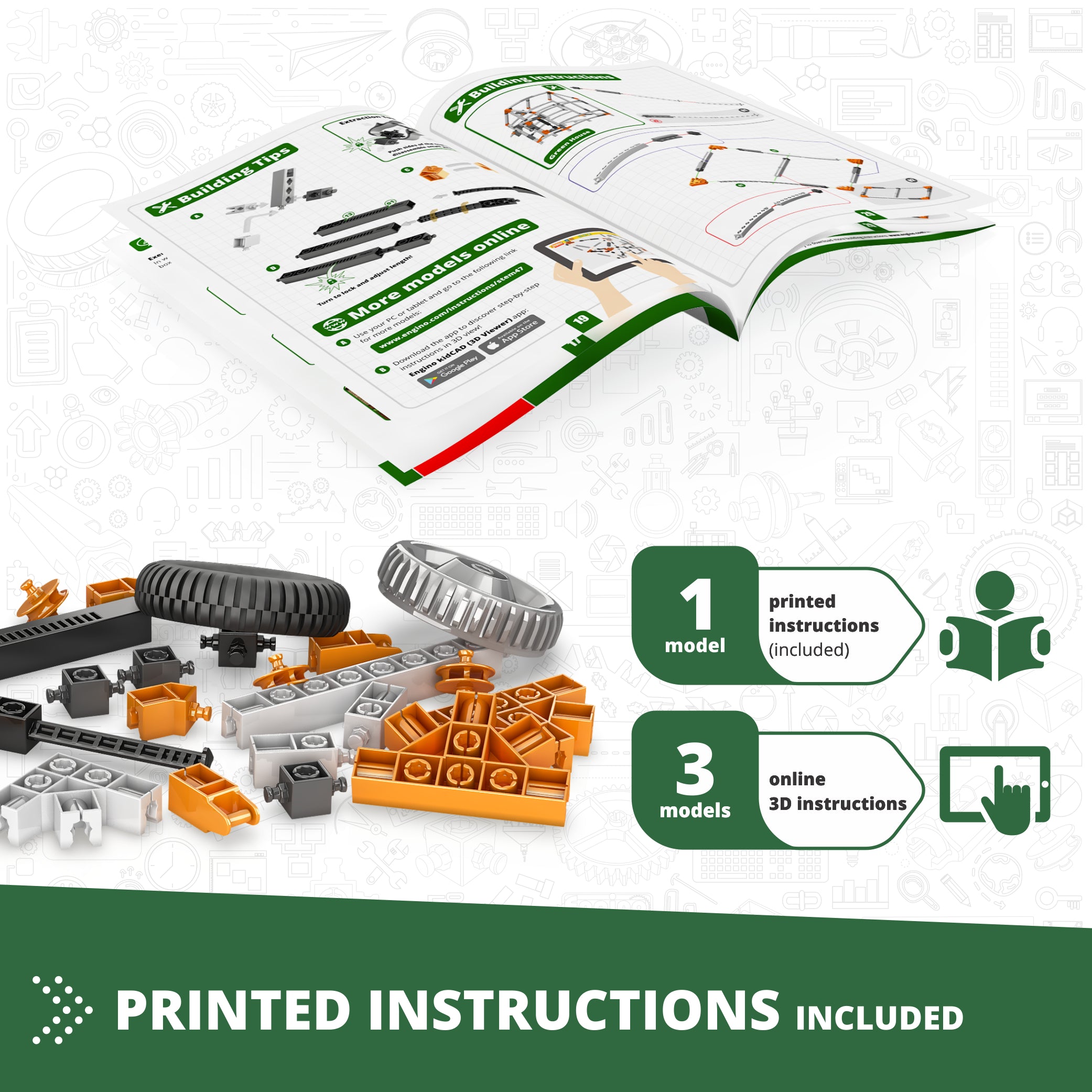 Engino Discovering STEM Botanic Laboratory set constructie sera 4 modele