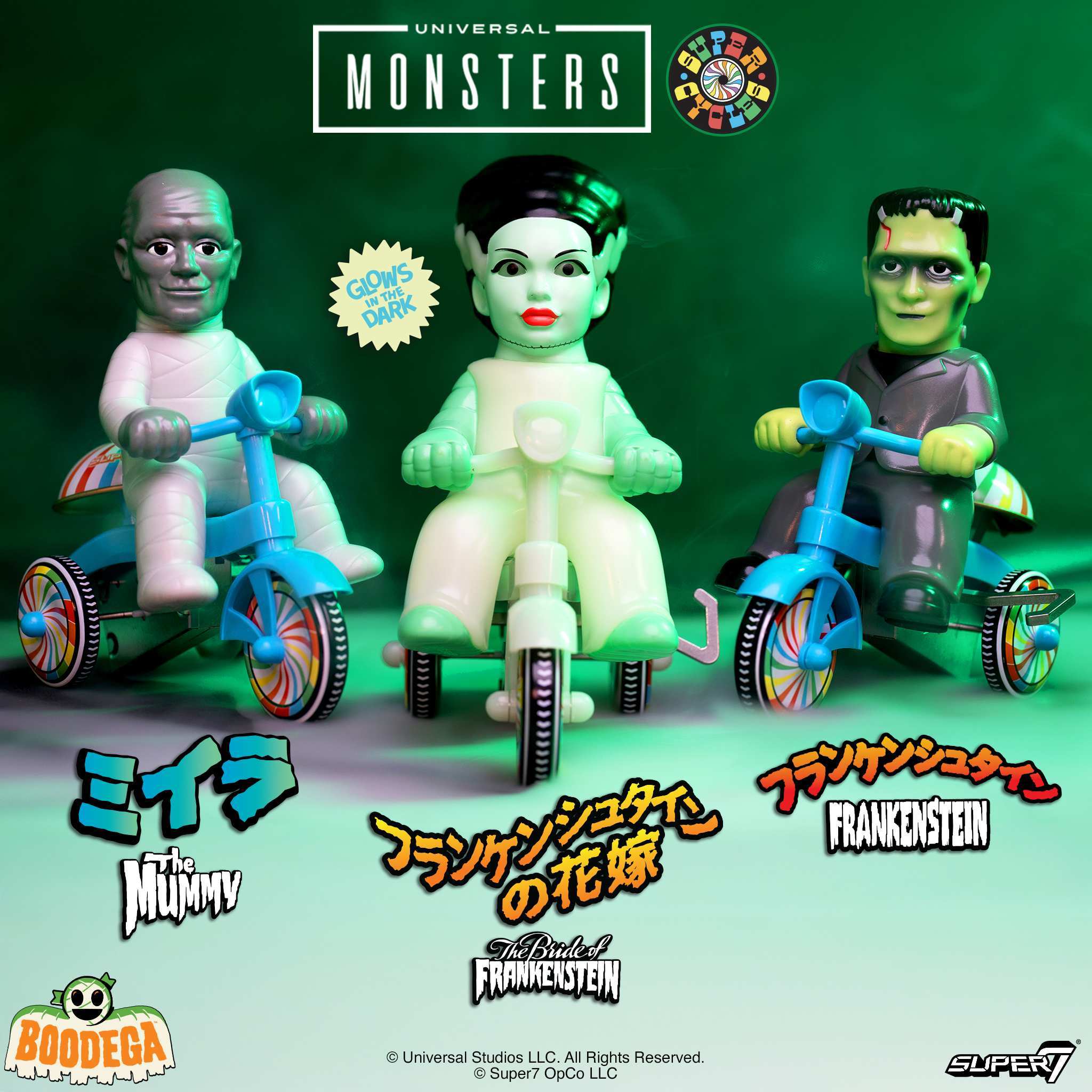 Super7 Universal Monsters Super Cycles tricicleta Mummy albastru