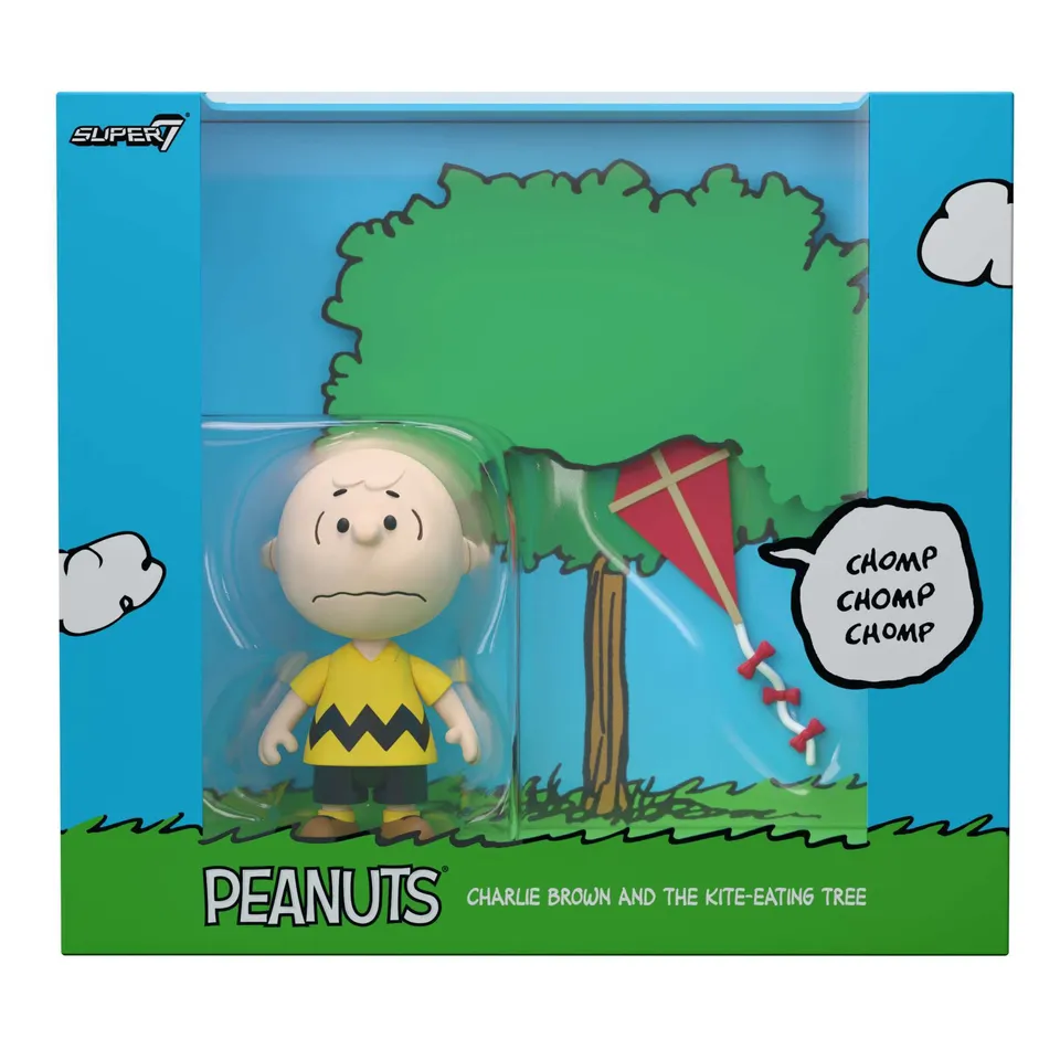 Super7 Peanuts ReAction Charlie Brown set diorama Kite-Eating Tree