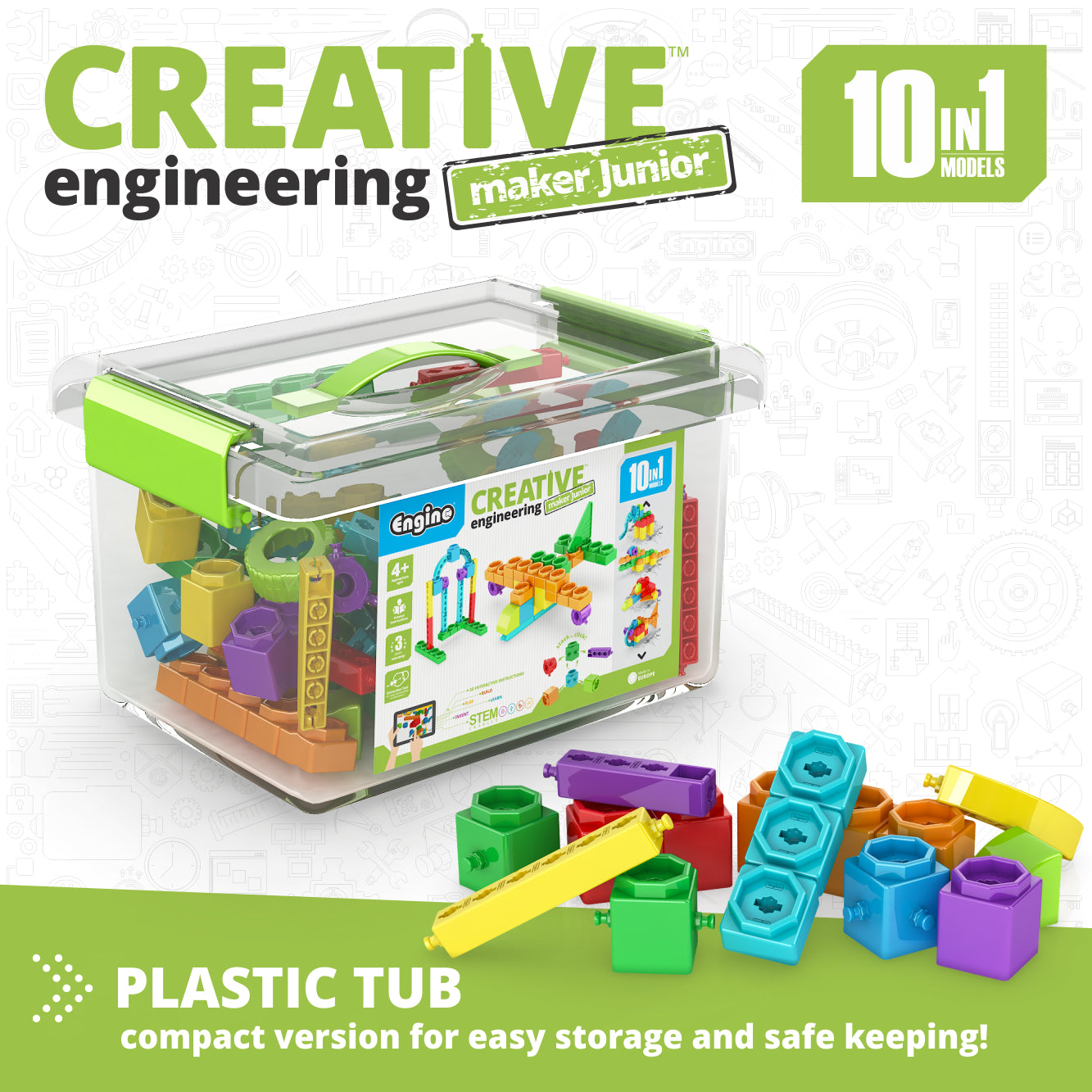 Engino Creative Engineering Maker Junior set constructie 10 modele