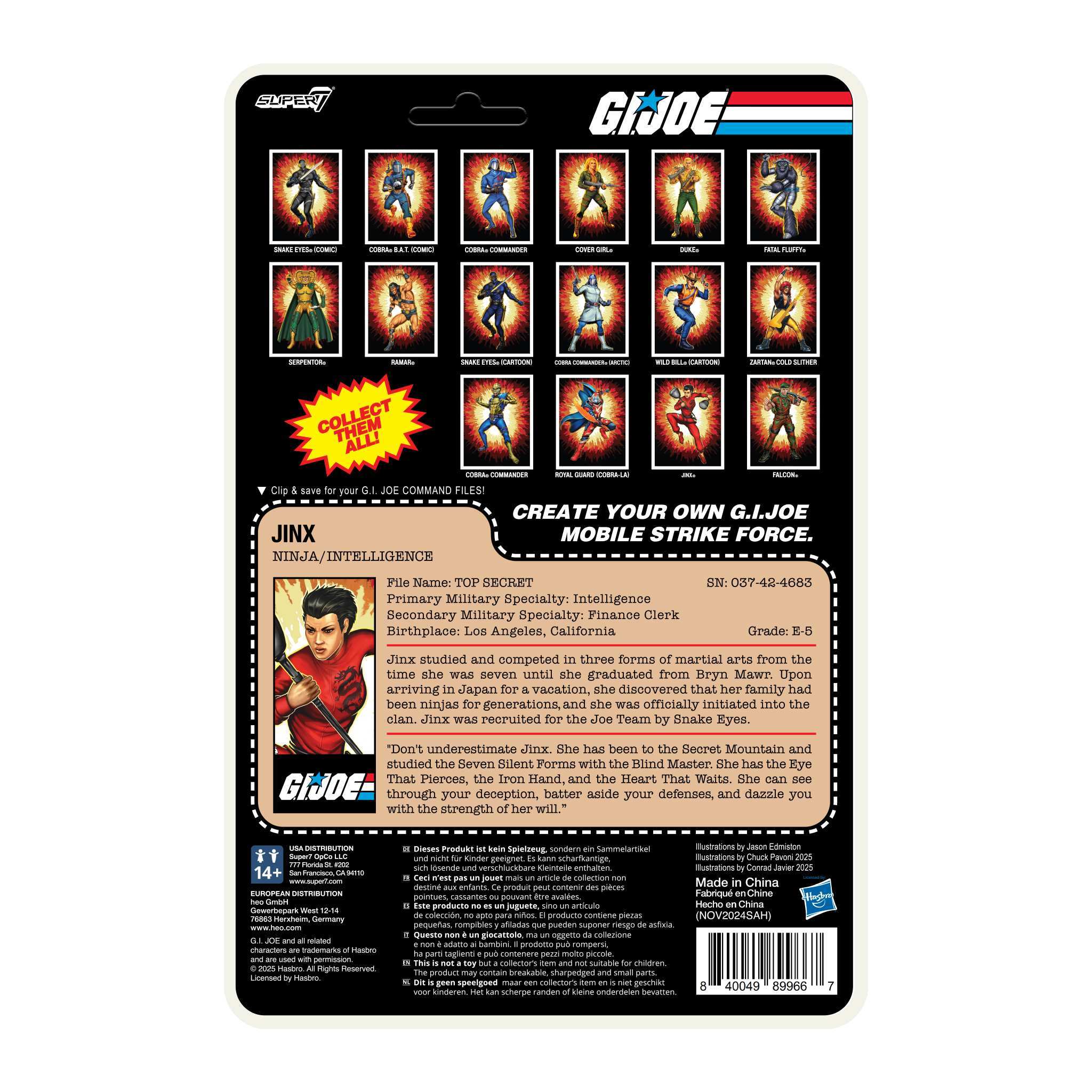 Super7 G.I. Joe ReAction+ Jinx figurina 9,5 cm film
