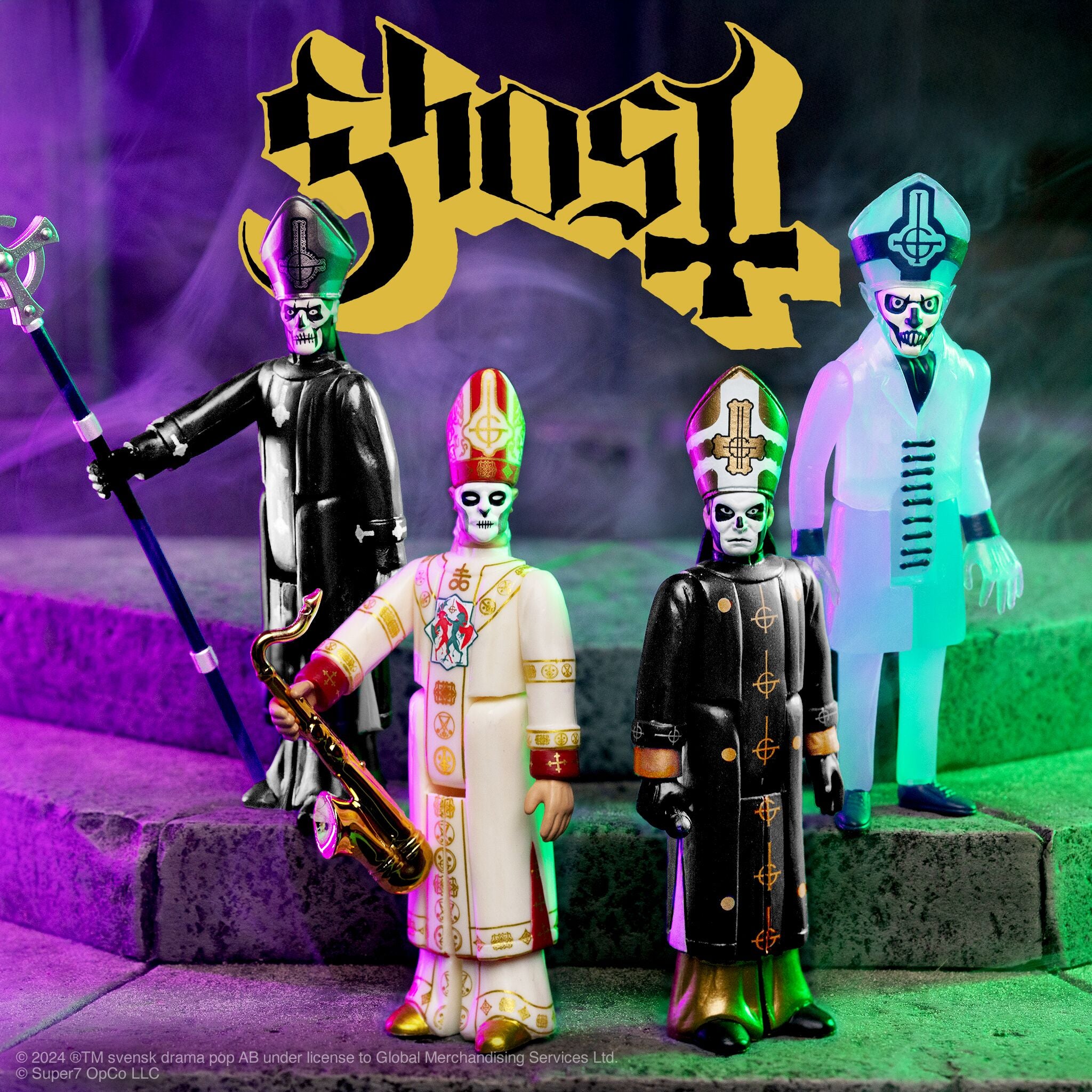 Super7 Ghost Wave 01 figurina blind box set 10 fosforescent