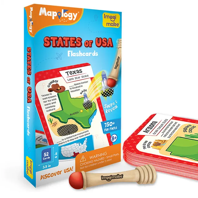 Imagimake Mapology USA Flashcards joc carduri 52 carti