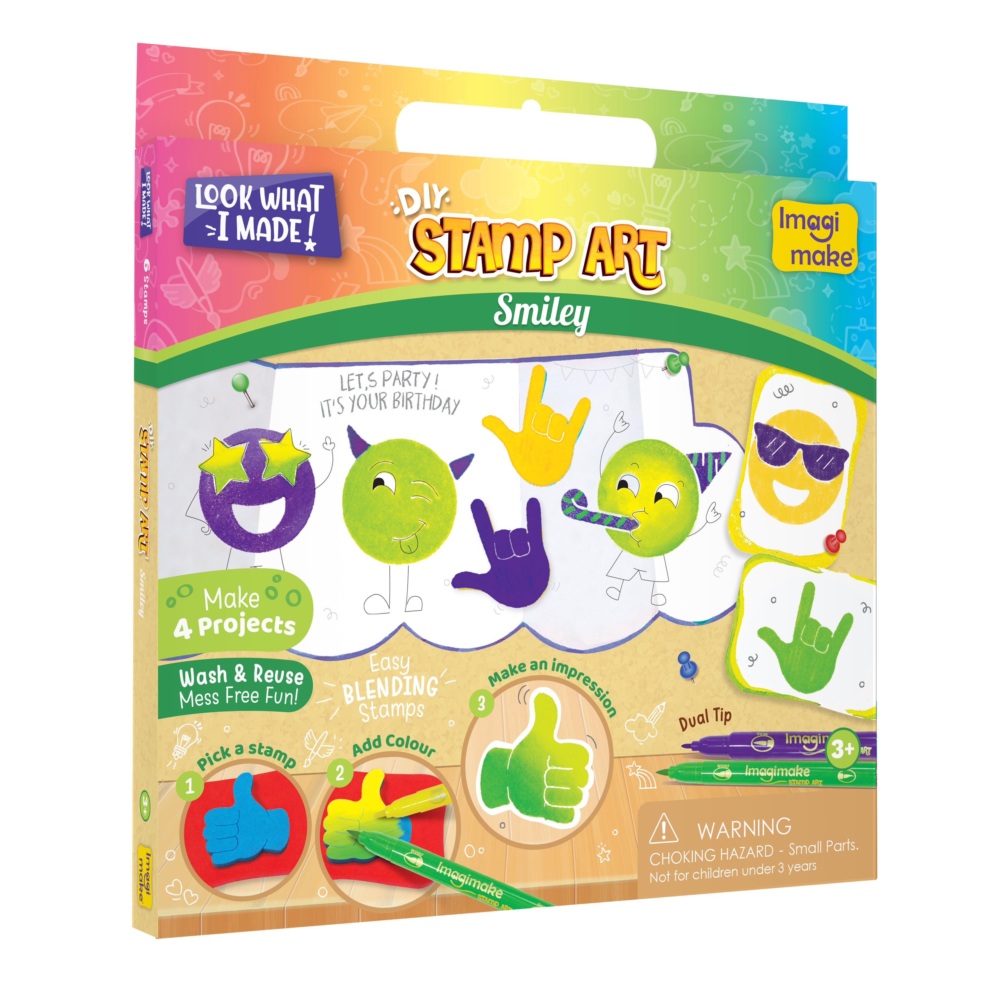 Imagimake Stamp Art Smiley set stampile 6 modele