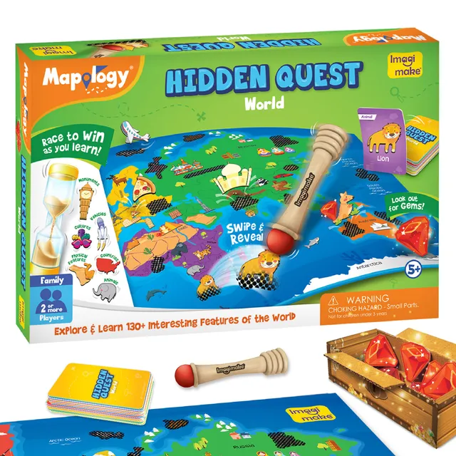 Imagimake Mapology joc Hidden Quest lume cu carduri