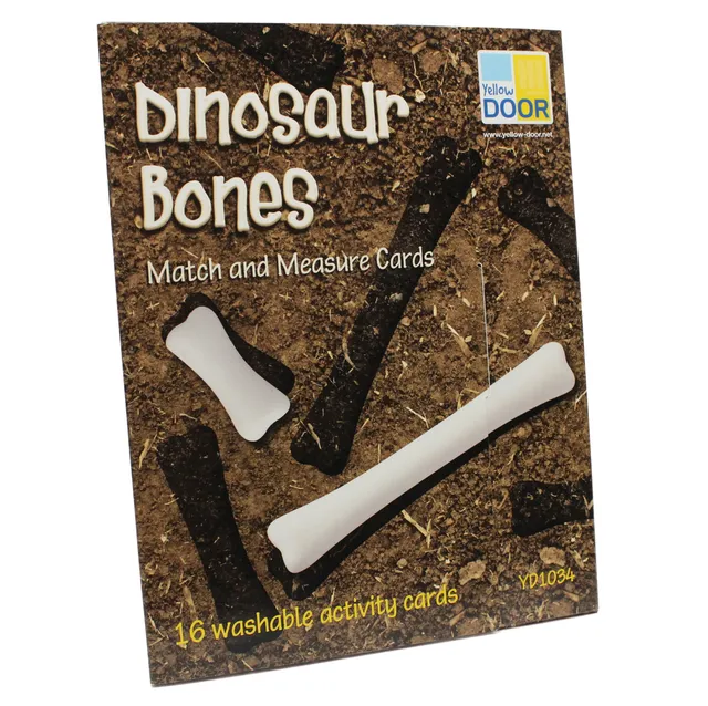 Yellow Door Dinosaur Bones Match and Measure carduri 16 lavabile
