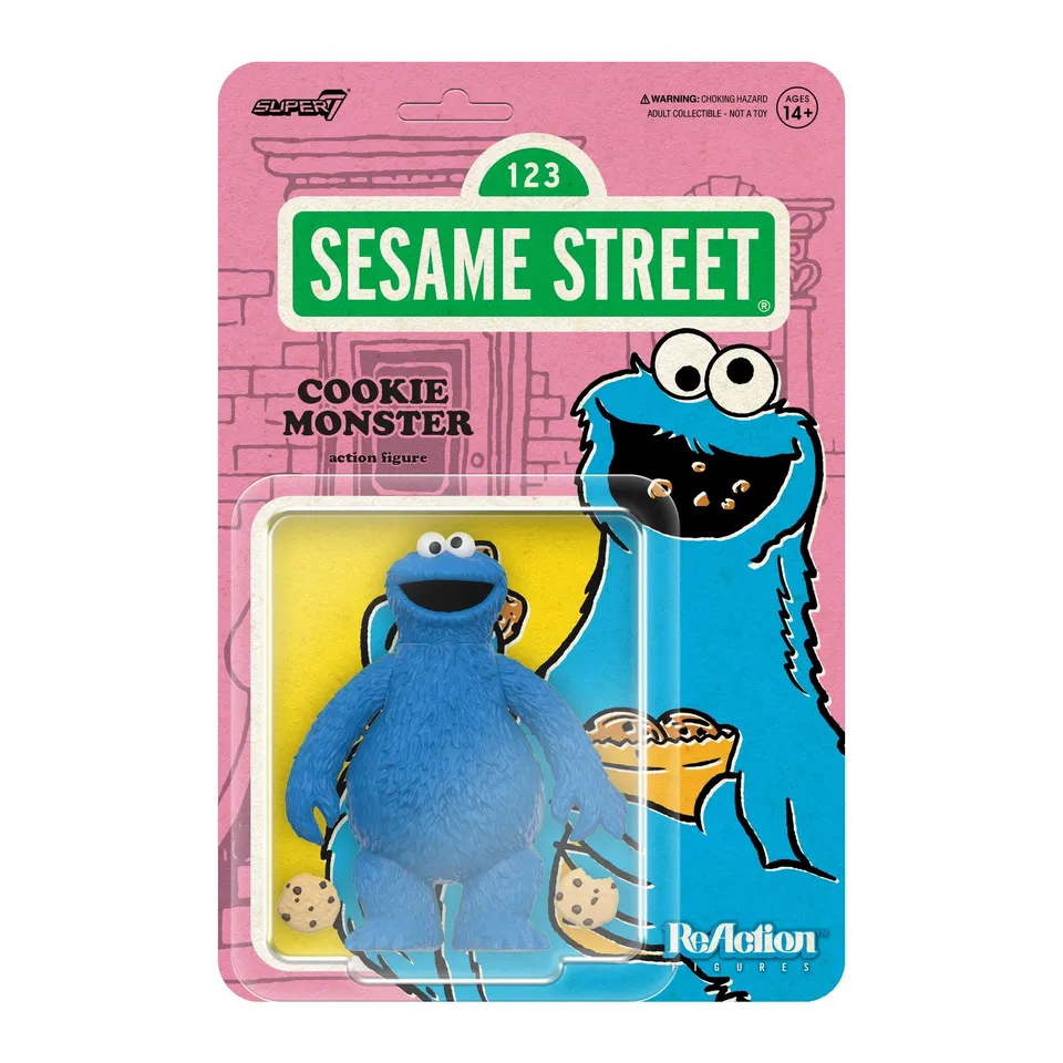 Super7 Sesame Street Cookie Monster figurina 9,5 cm cu biscuiti