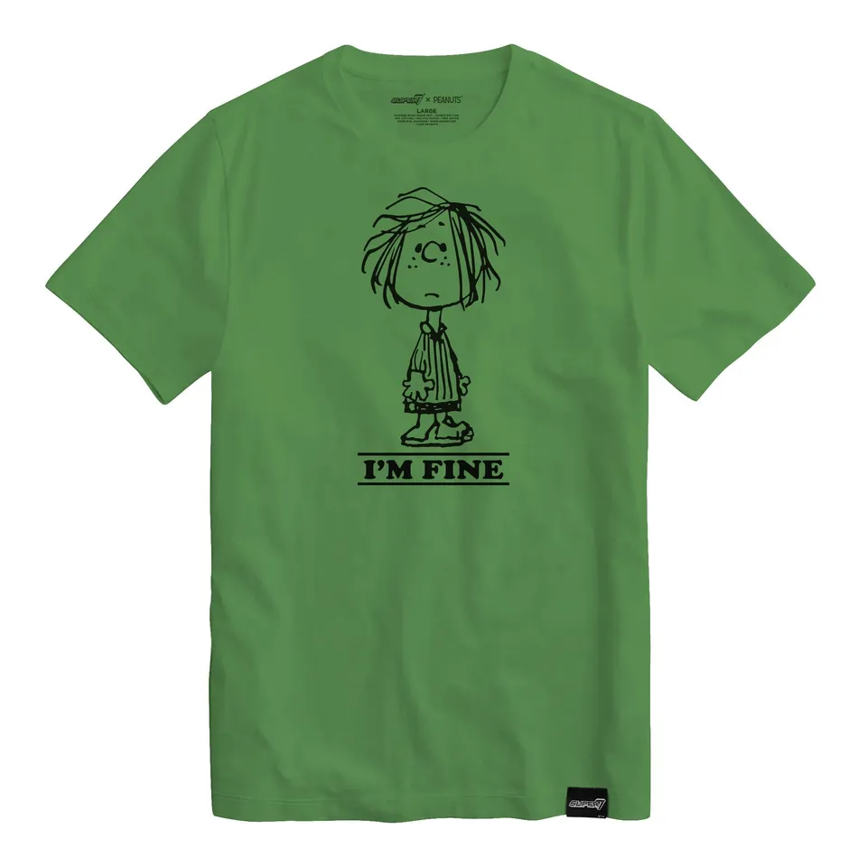 Super7 Peanuts Peppermint Patty I'm Fine tricou verde