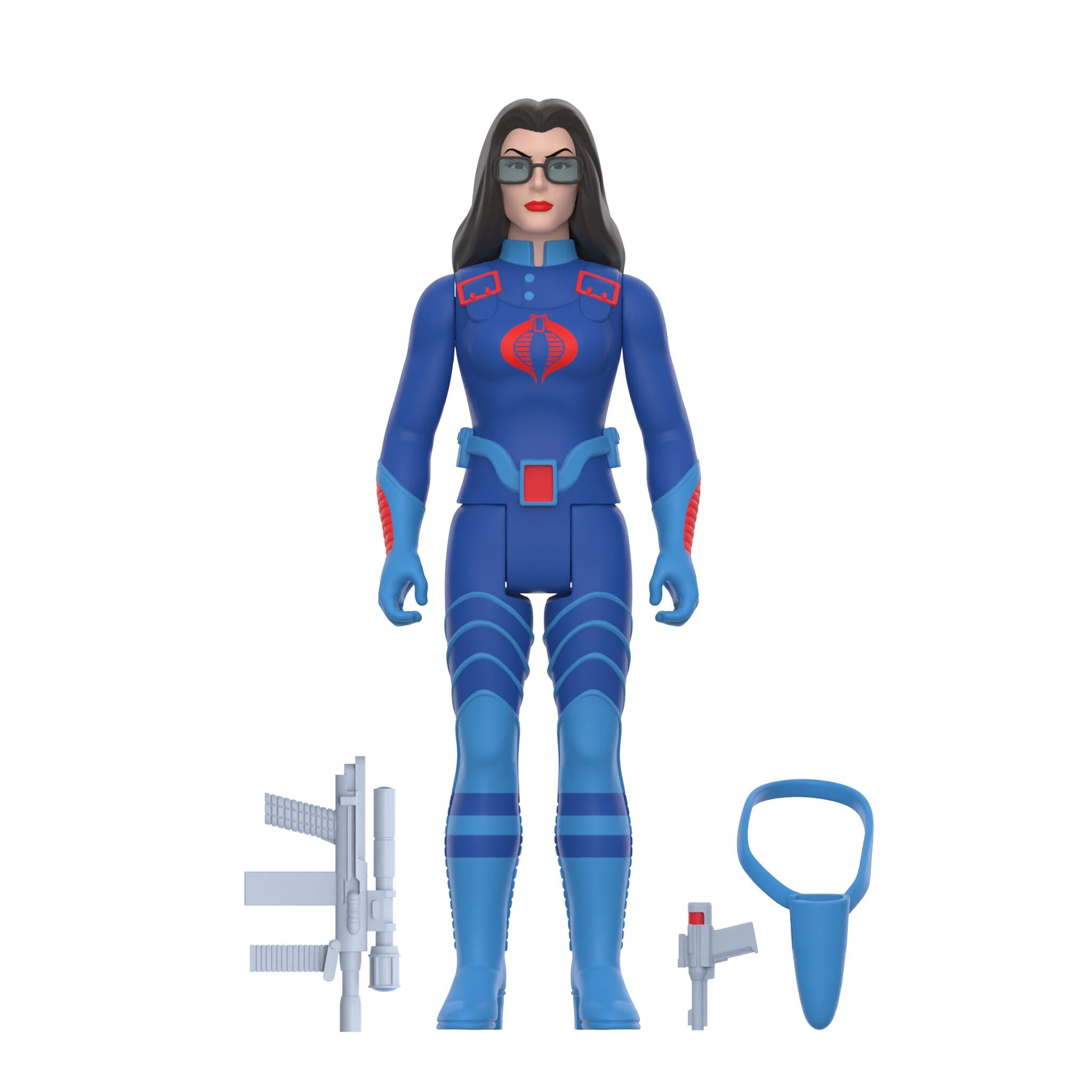Super7 ReAction Baroness Cartoon Dark Blue figurină
