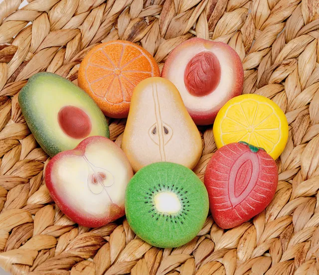 Yellow Door Fruit pietre fructe senzoriale 8 buc 2 ani+