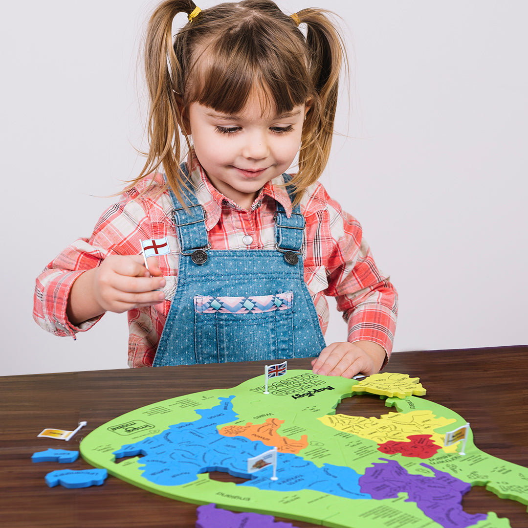 Imagimake Mapology United Kingdom with Capitals puzzle harta 58 piese EVA