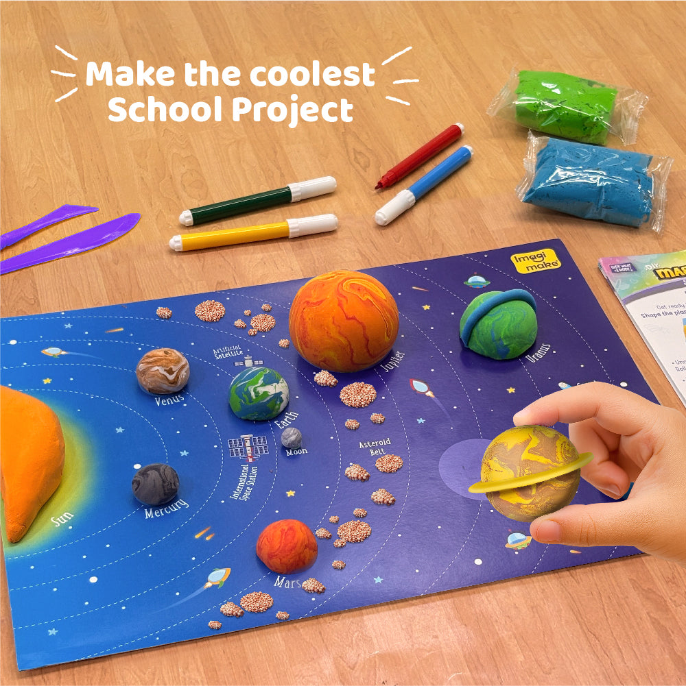 Imagimake Magic Clay Sistem Solar plastilina 5+ ani