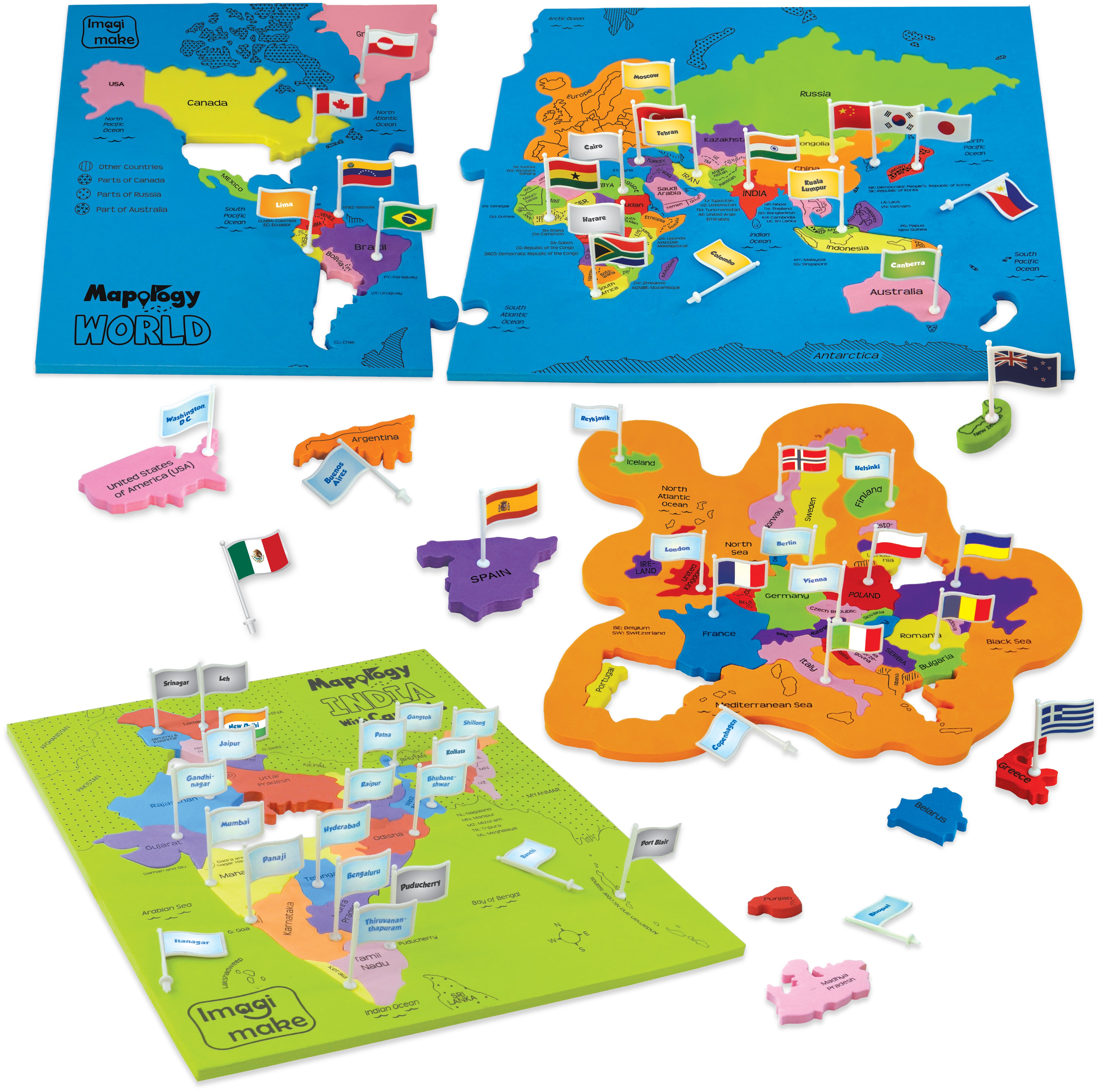 Imagimake Mapology puzzle India Lume monumente 3D