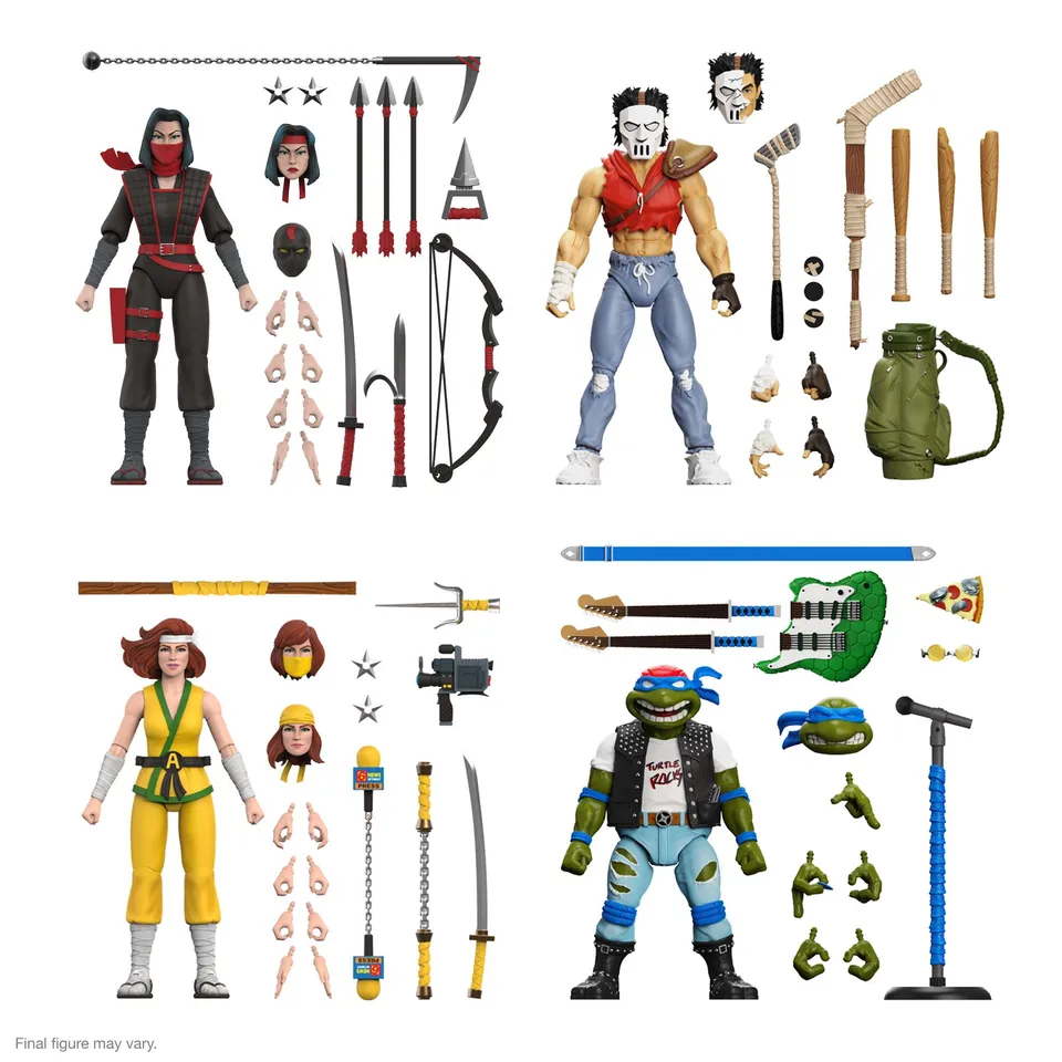 Super7 TMNT Ultimates Wave 10 set 4 figurine 18 cm