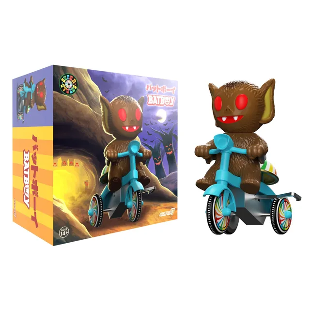 Super7 Super Cycles Bat Boy figurina tricicleta maro cu albastru