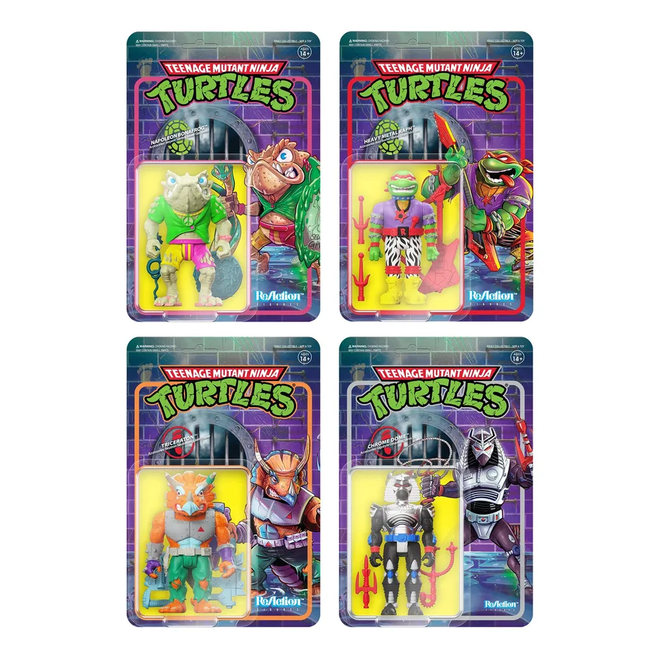 Super7 TMNT ReAction set 4 figurine Wave 6