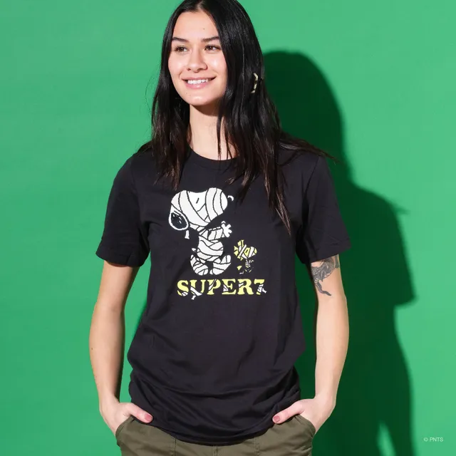 Super7 Peanuts Snoopy Mummy tricou bumbac negru Halloween