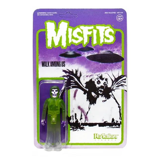 Super7 ReAction Misfits Fiend figurina verde translucid