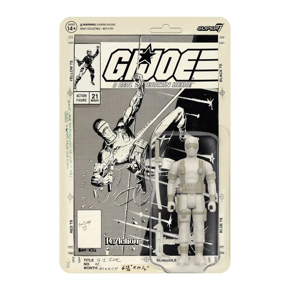 Super7 G.I. Joe ReAction Snake Eyes figurina comic