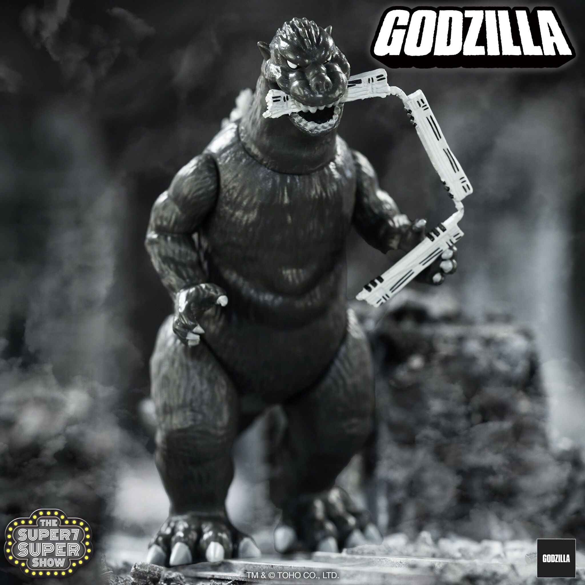 Super7 Godzilla 1954 Train Biter ReAction figurină SDCC