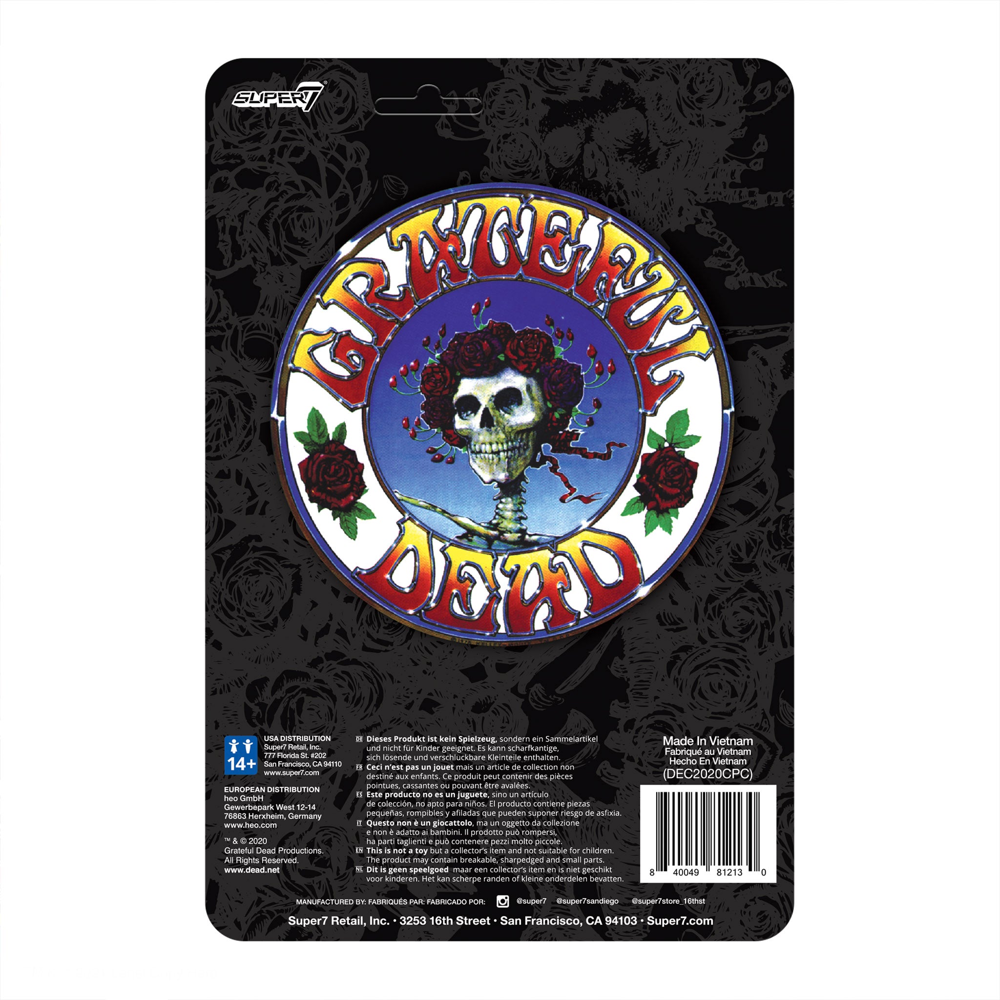 Super7 ReAction Grateful Dead Bertha figurina 9,5 cm schelet