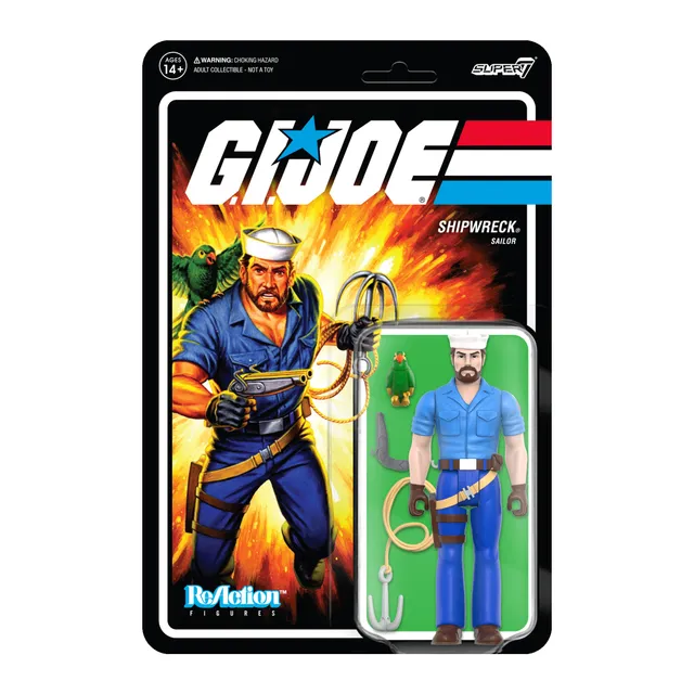 Super7 G.I. Joe ReAction Shipwreck figurina cu papagal