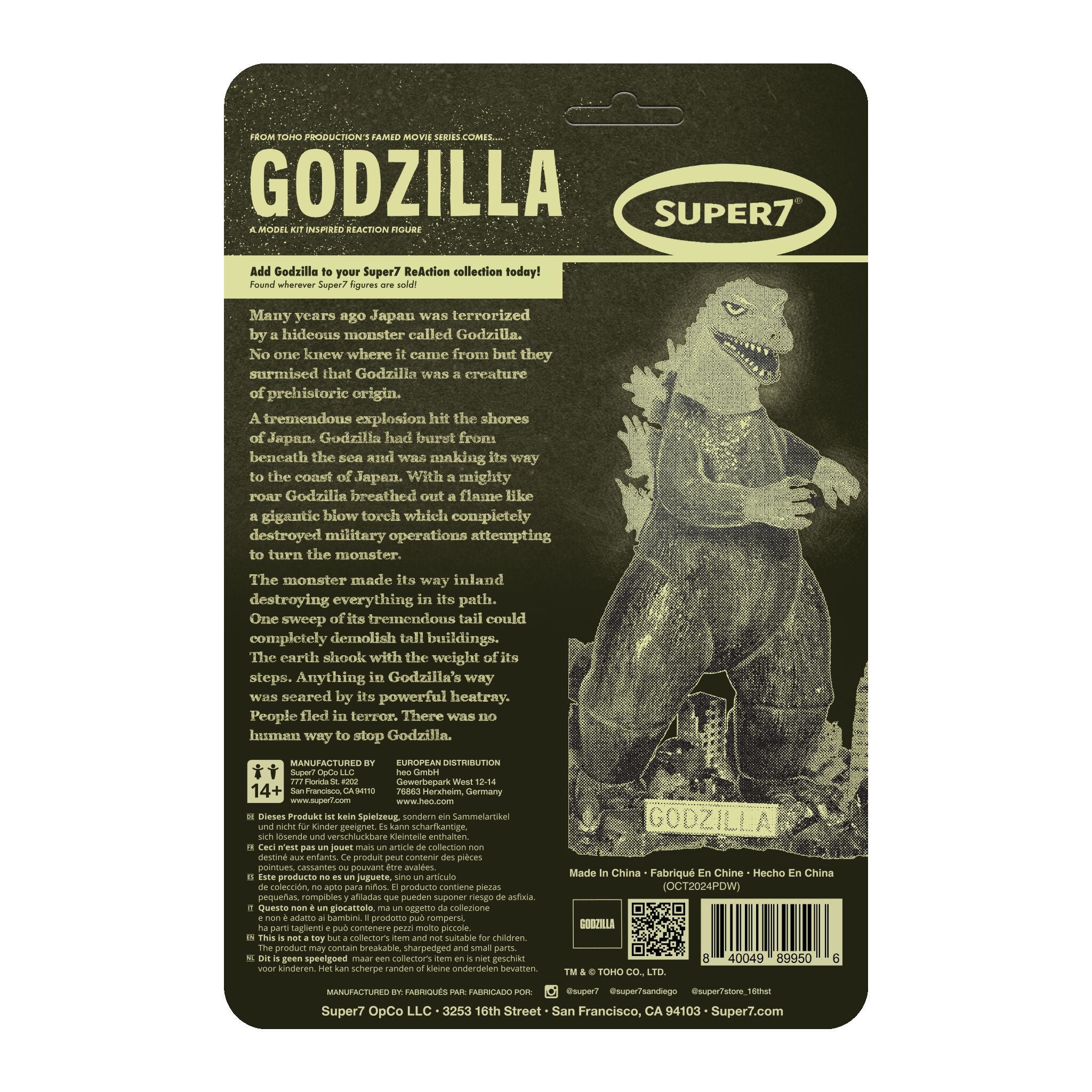 Super7 Toho Godzilla Model Kit Glow figurina 3.75 inch