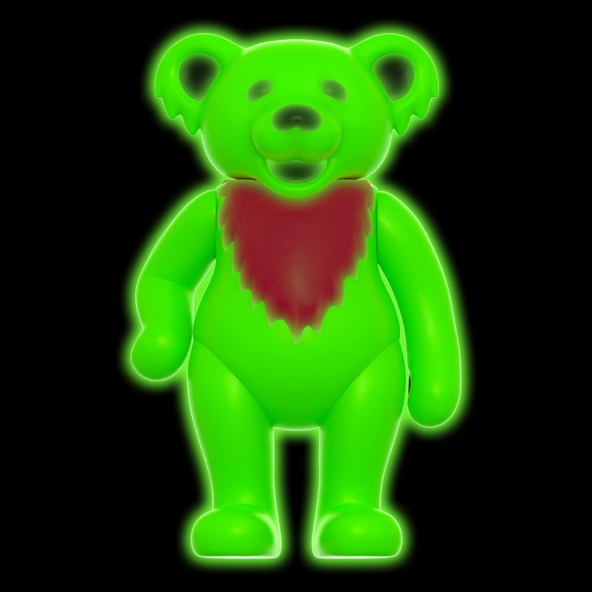 Super7 ReAction Dancing Bear figurina fosforescent verde
