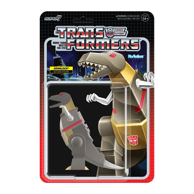 Super7 Transformers ReAction Grimlock figurina metallic 9,5cm
