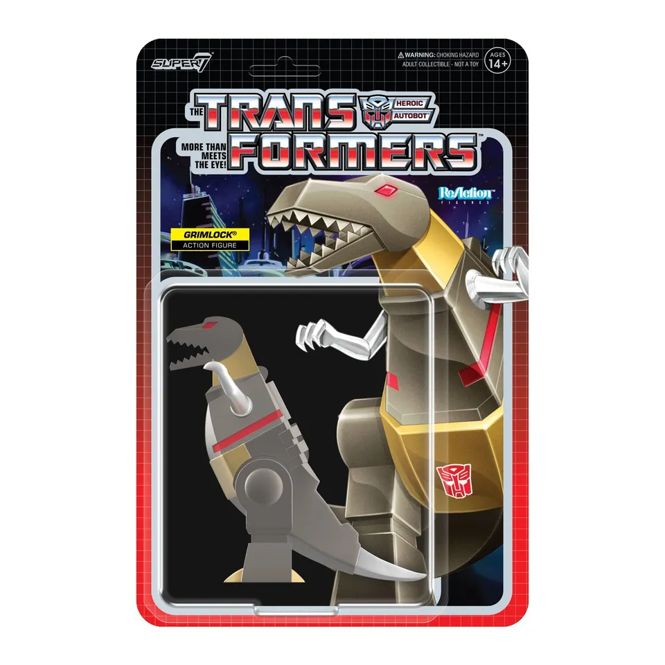 Super7 Transformers ReAction Grimlock figurina metallic 9,5cm