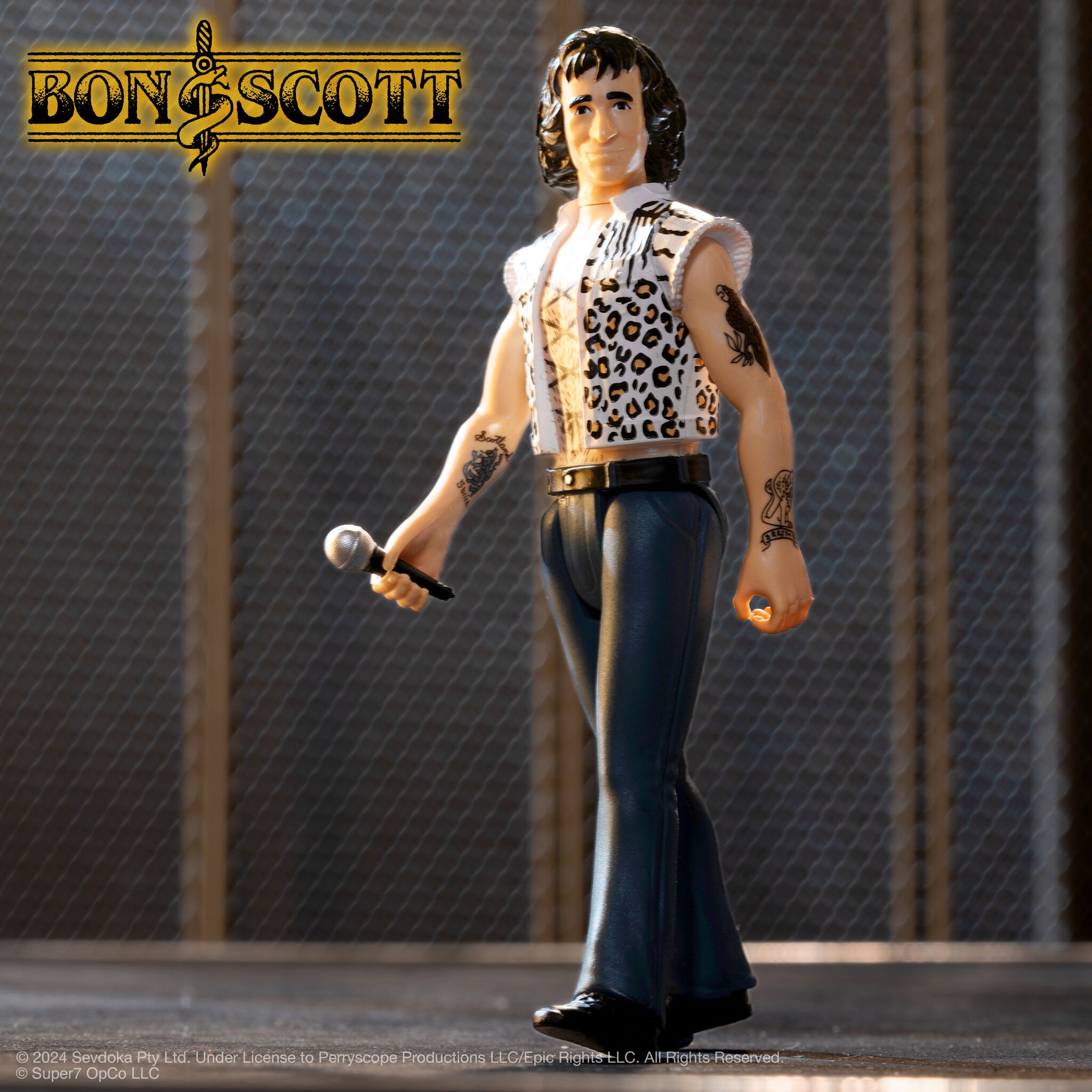 Super7 ReAction Bon Scott figurina 9,5 cm leopard