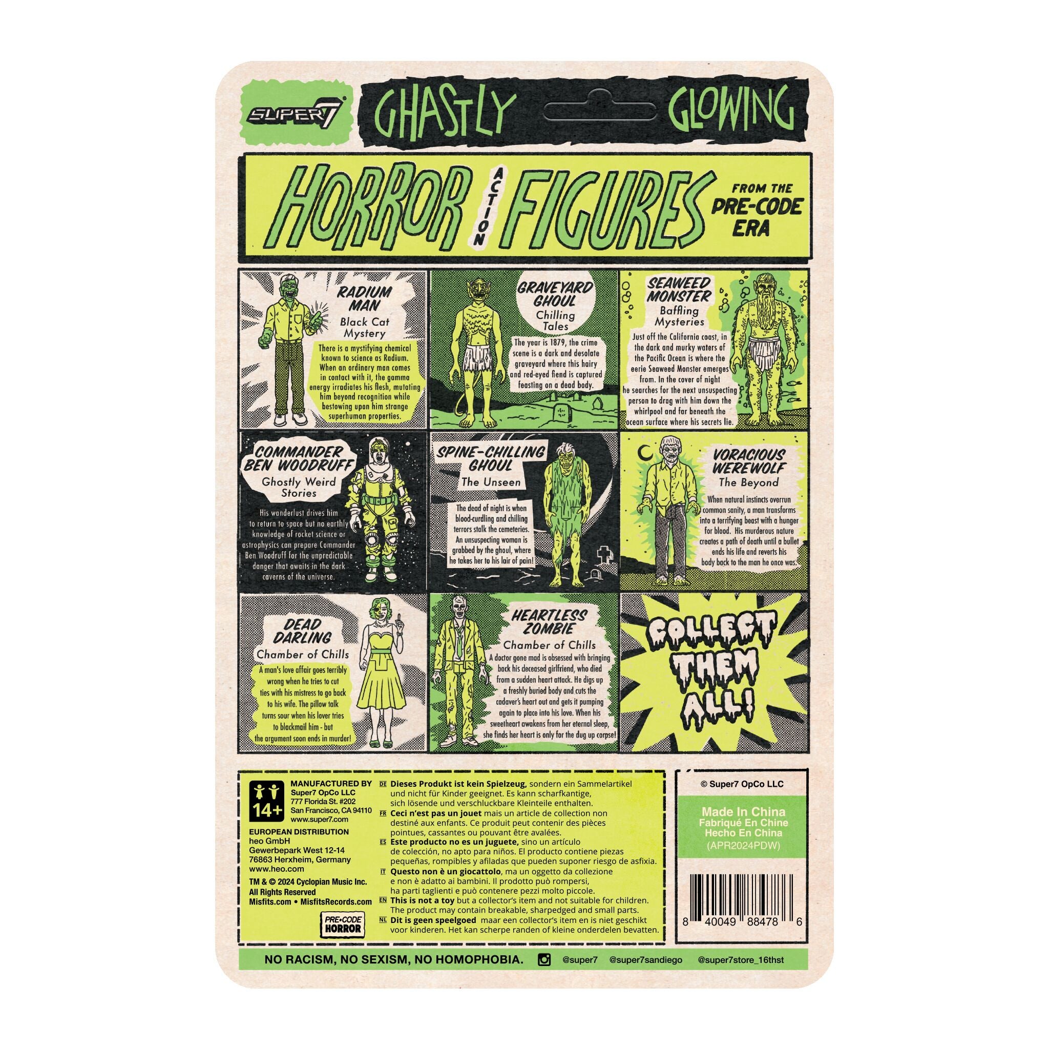 Super7 Pre-Code Dead Darling figurina Glow fosforescenta