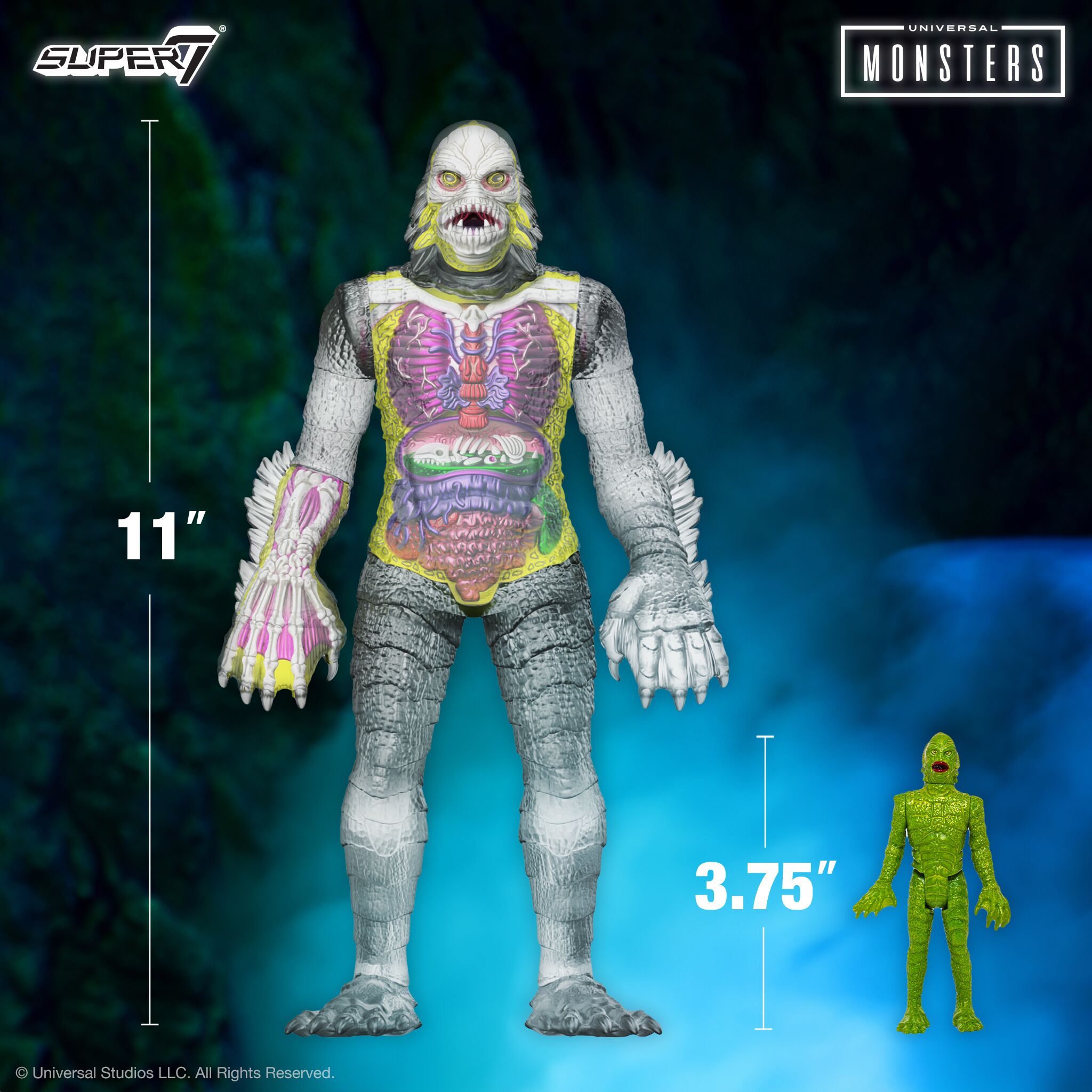 Super7 Universal Monsters Super Cyborg Creature figurină clear