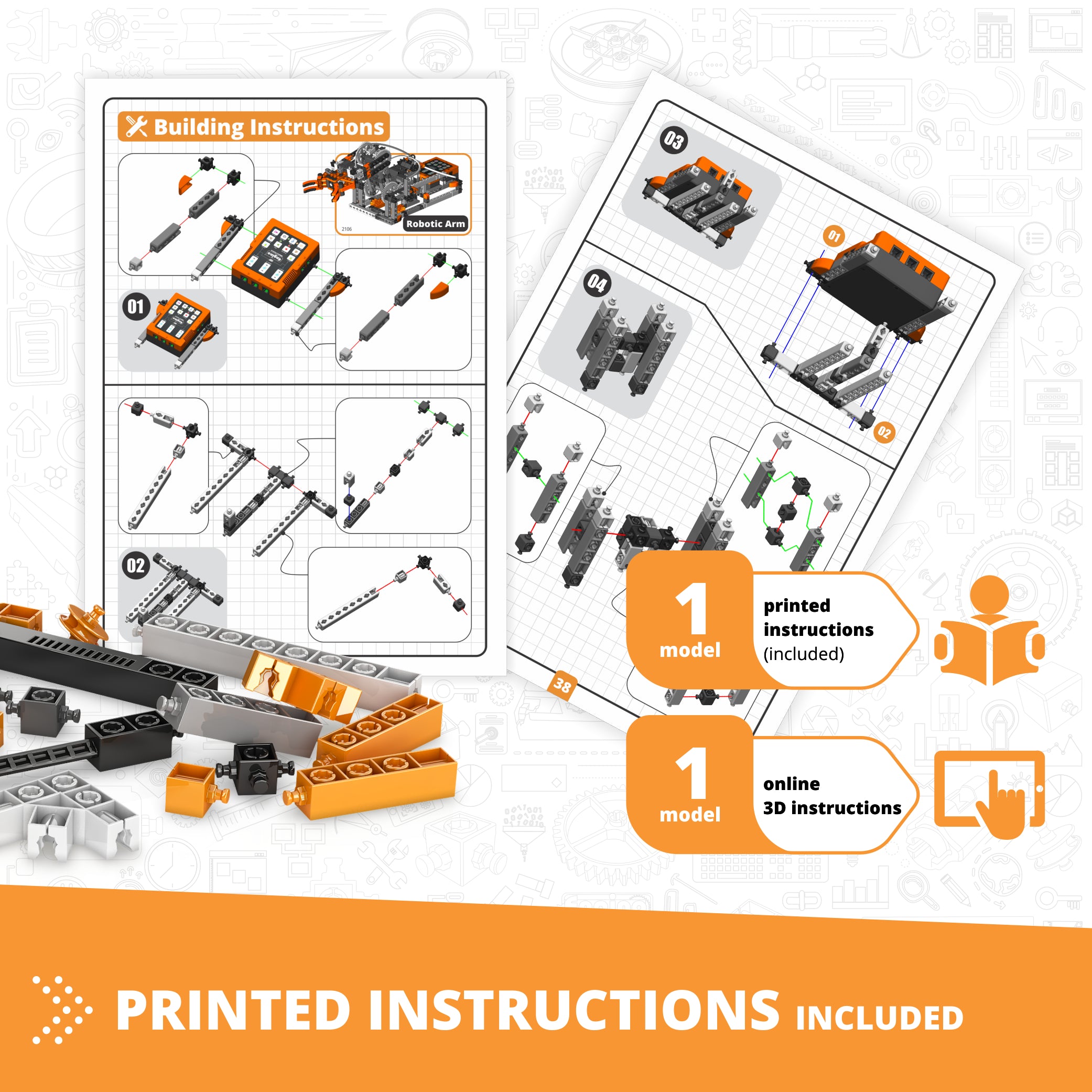 Engino Coding Lab ERP MINI kit robotica 2 modele 9+ ani